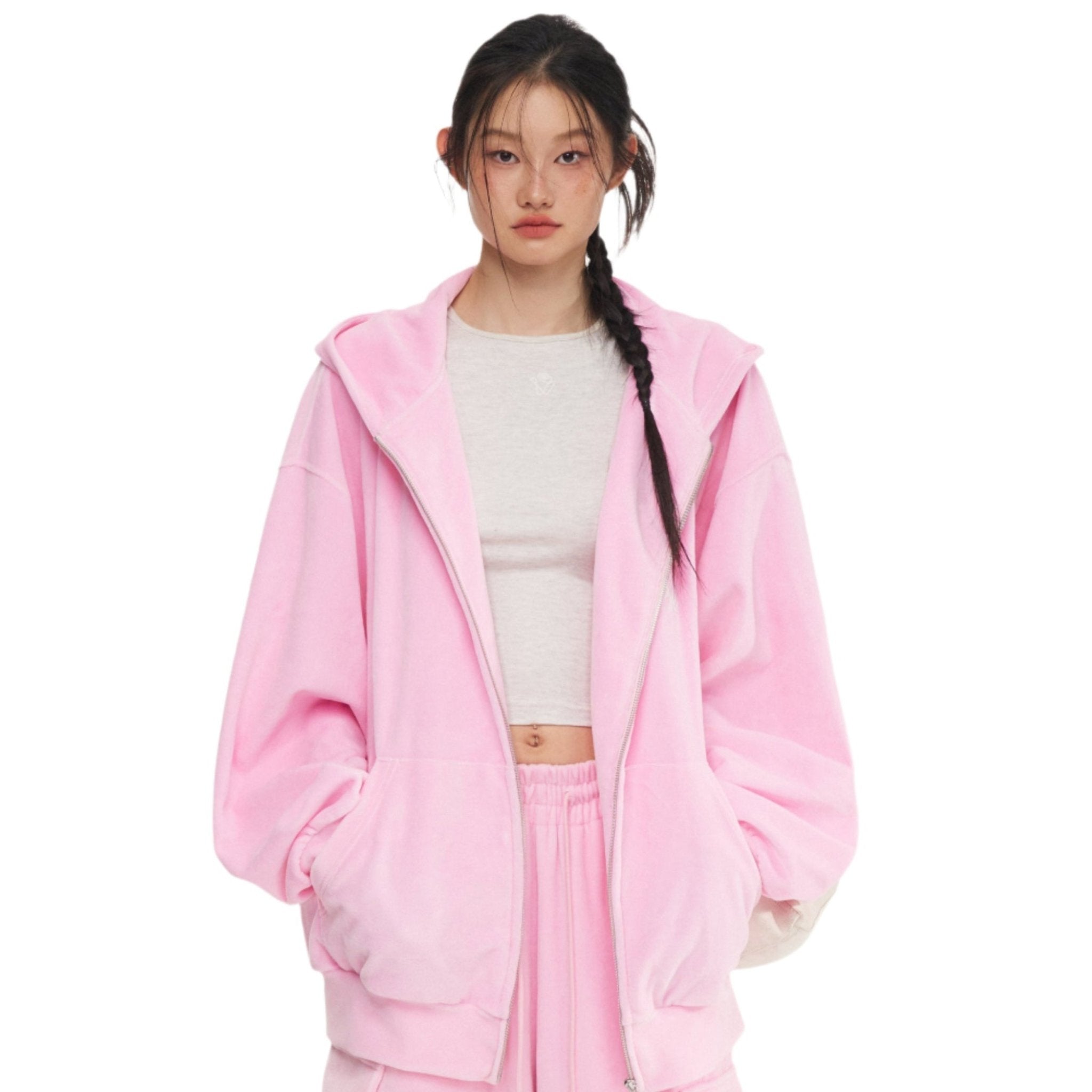 NAWS Pink Velvet hoodie | MADAX