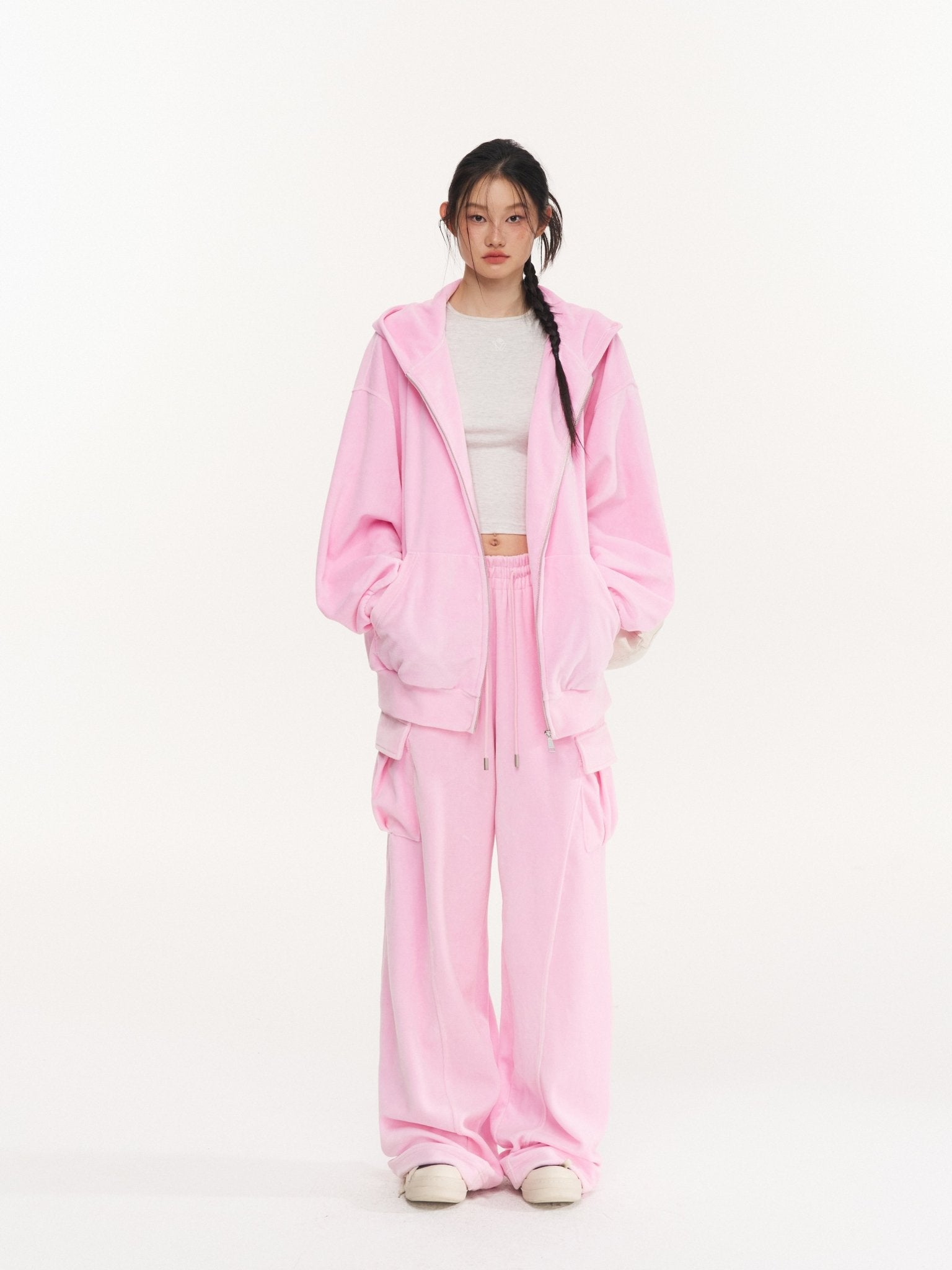 NAWS Pink Velvet hoodie | MADAX