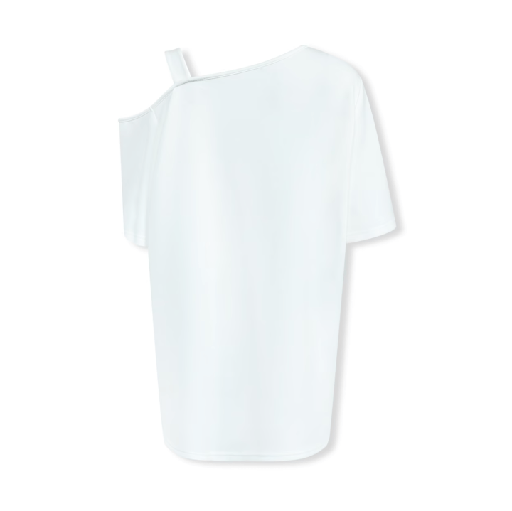 NOT FOR US Pizza Kitten Off - the - shoulder Long Sleeve in White | MADAX