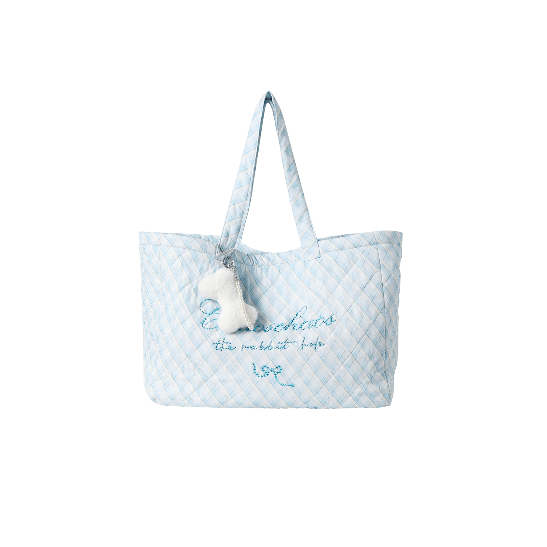 CHAOSCHAOS Plaid Cloud Bag In Blue (with free pendant) | MADAX