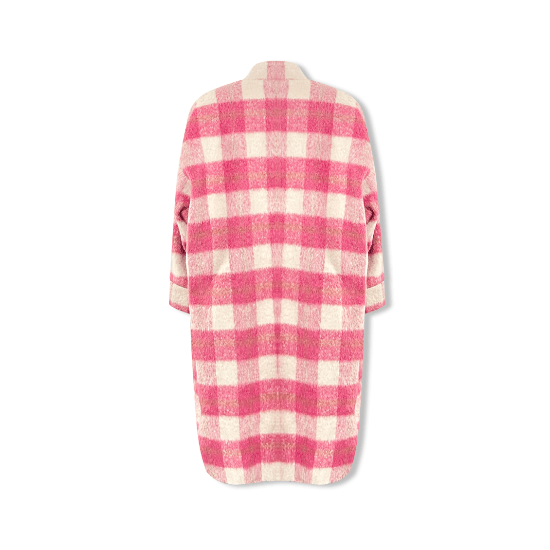 AIMME SPARROW Plaid Double - Faced Wool Coat In Pink | MADAX