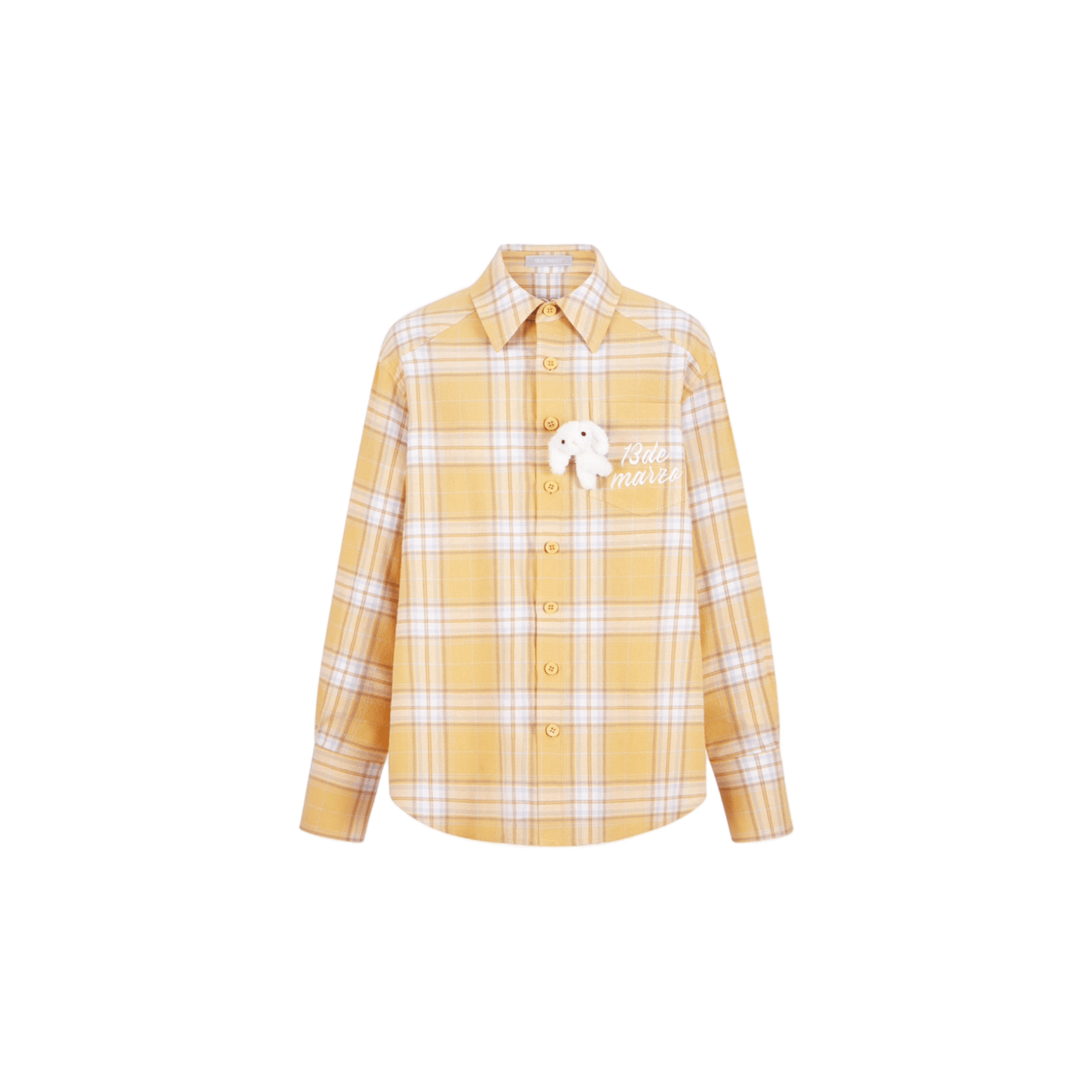 13DE MARZO Plaid Shirt in Yellow | MADAX
