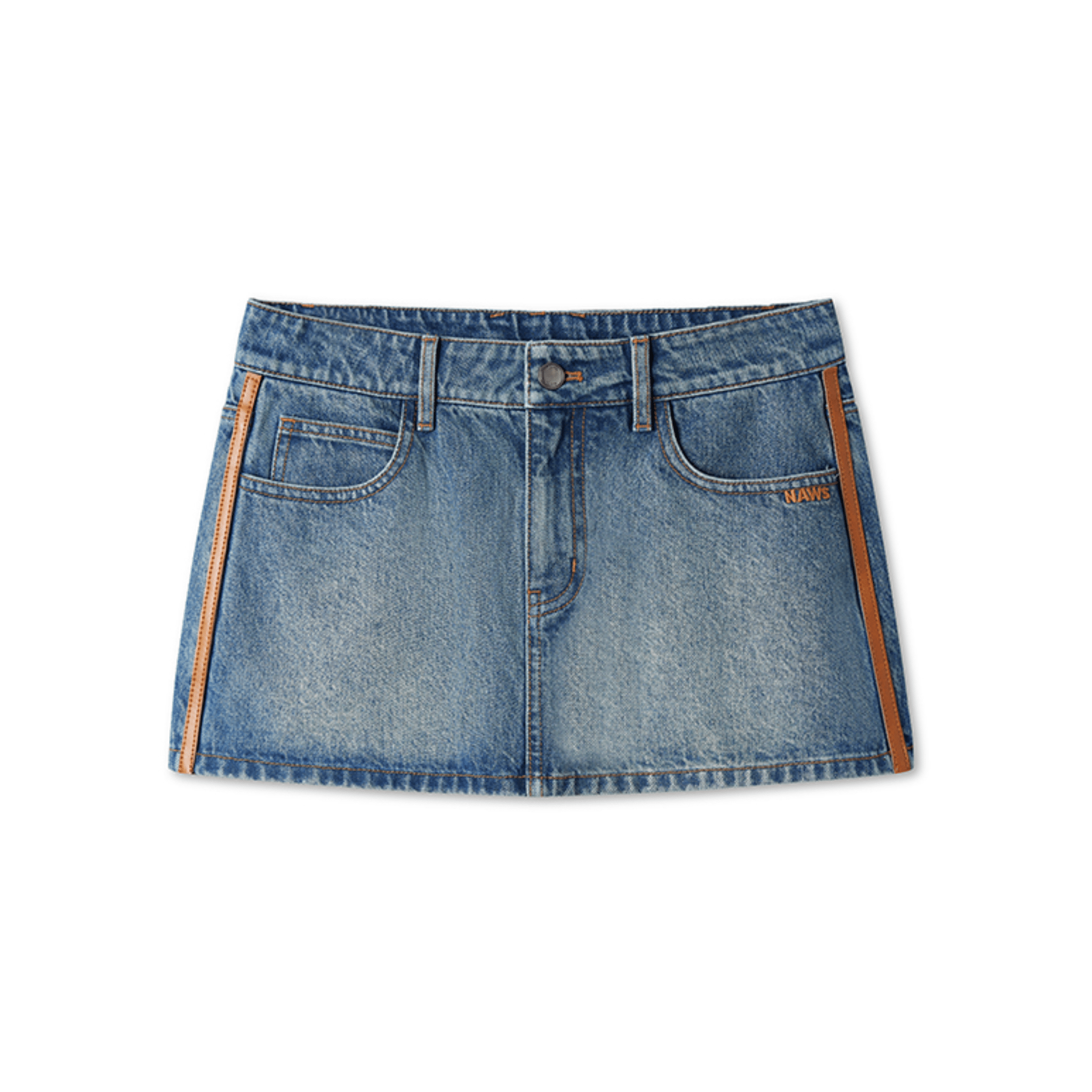 NAWS Plain Skirt in Blue | MADAX