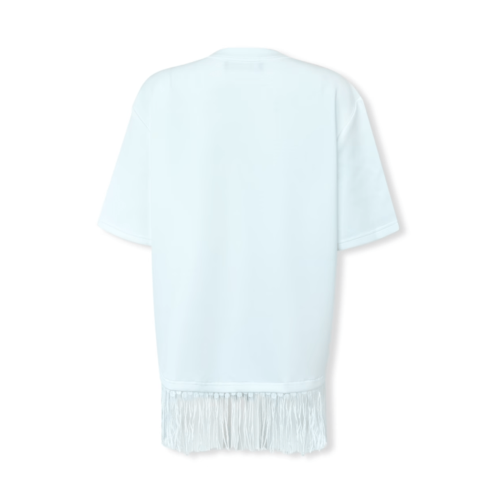NOT FOR US Playing the Violin Bunny Tassel Short - sleeved in White | MADAX