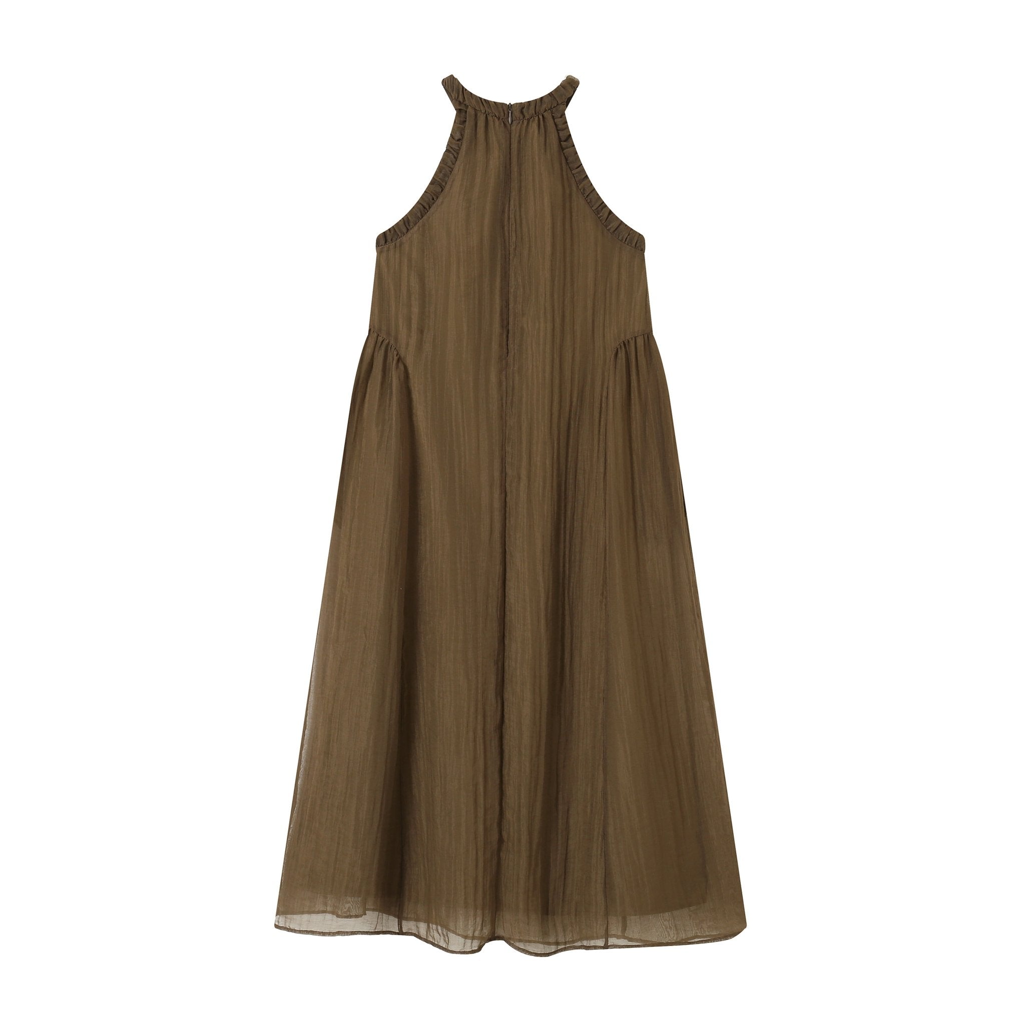 SOMESOWE Pleated Halterneck Dress | MADA IN CHINA