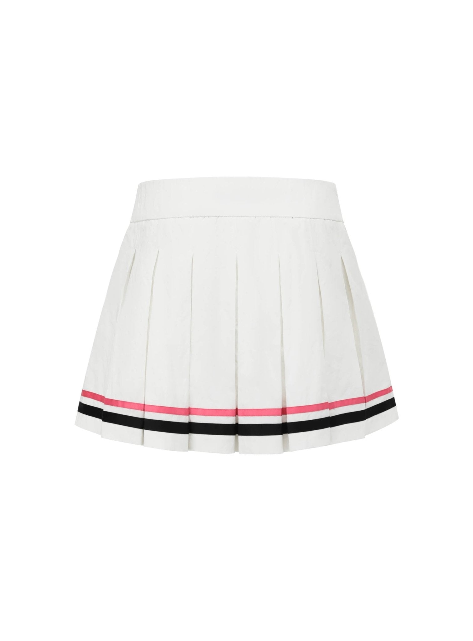 ALEXIA SANDRA Pleated Track Mini Skirt White | MADA IN CHINA