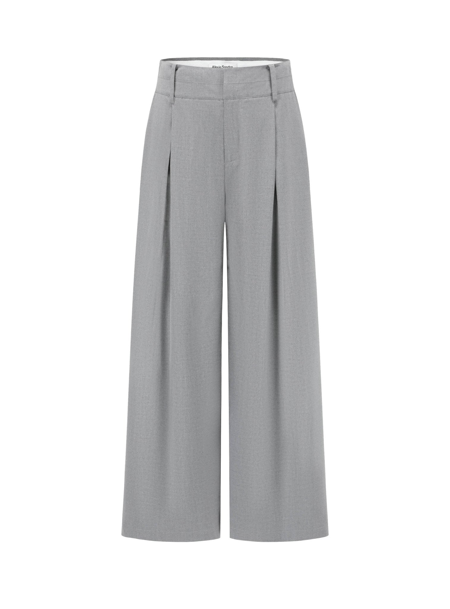 Alexia Sandra Pleated Wide - Leg Trousers in Grey | MADA IN CHINA