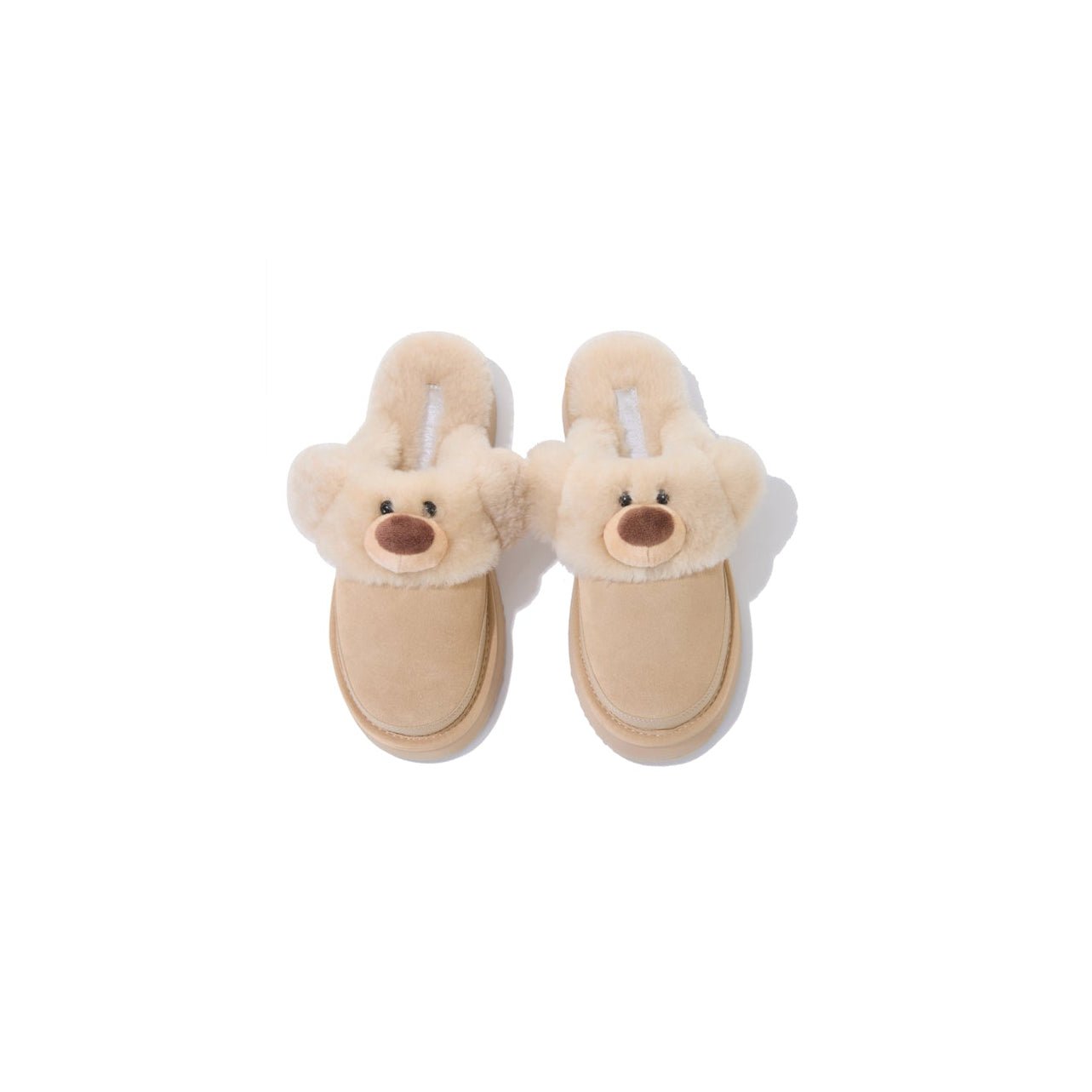 13DE MARZO Plush Toy Snow Slippers in Khaki | MADAX