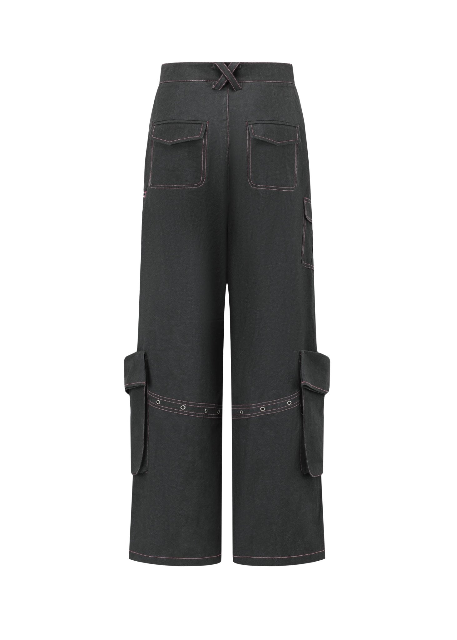 Alexia Sandra Pocket Wide - Leg Cargo Trousers in Black | MADA IN CHINA