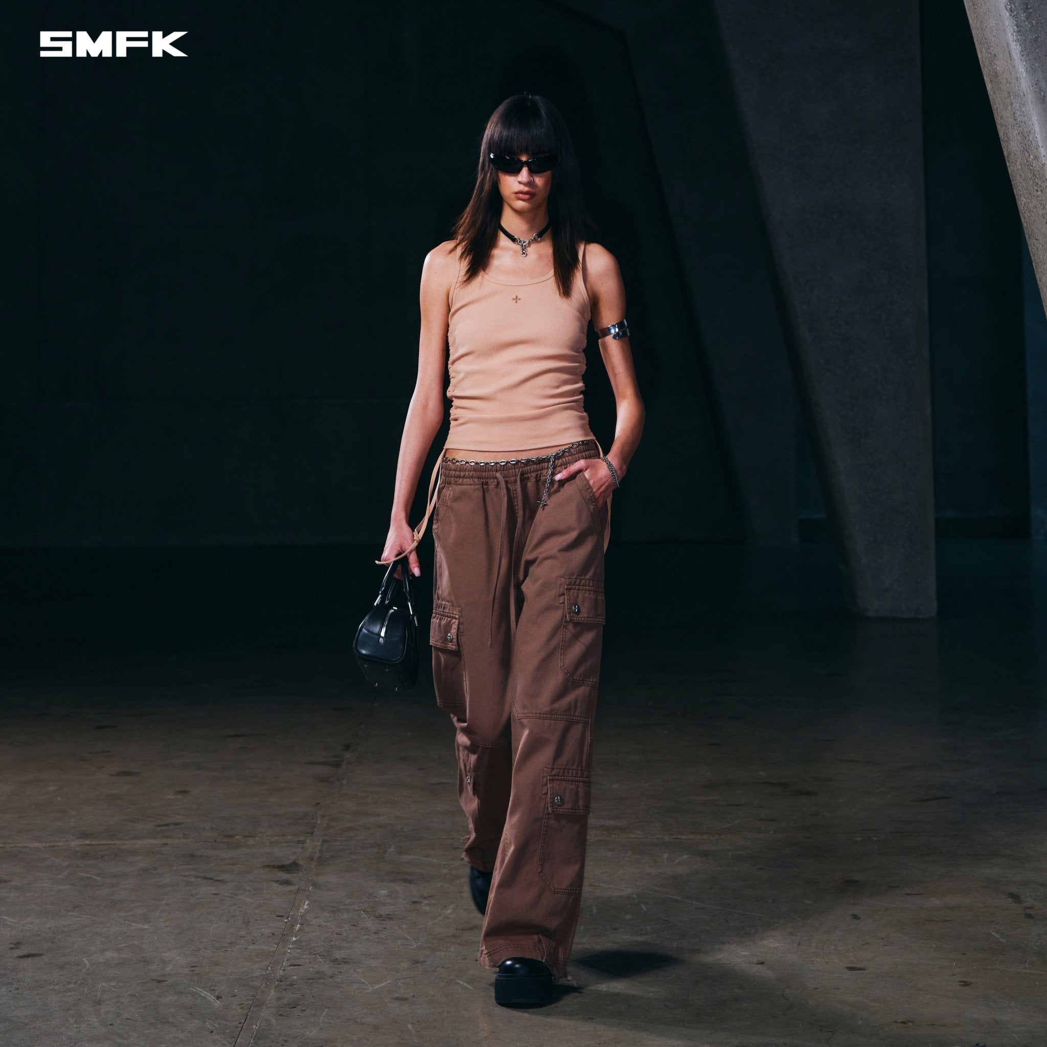 SMFK Poise Rope Long Tank In Sand | MADAX