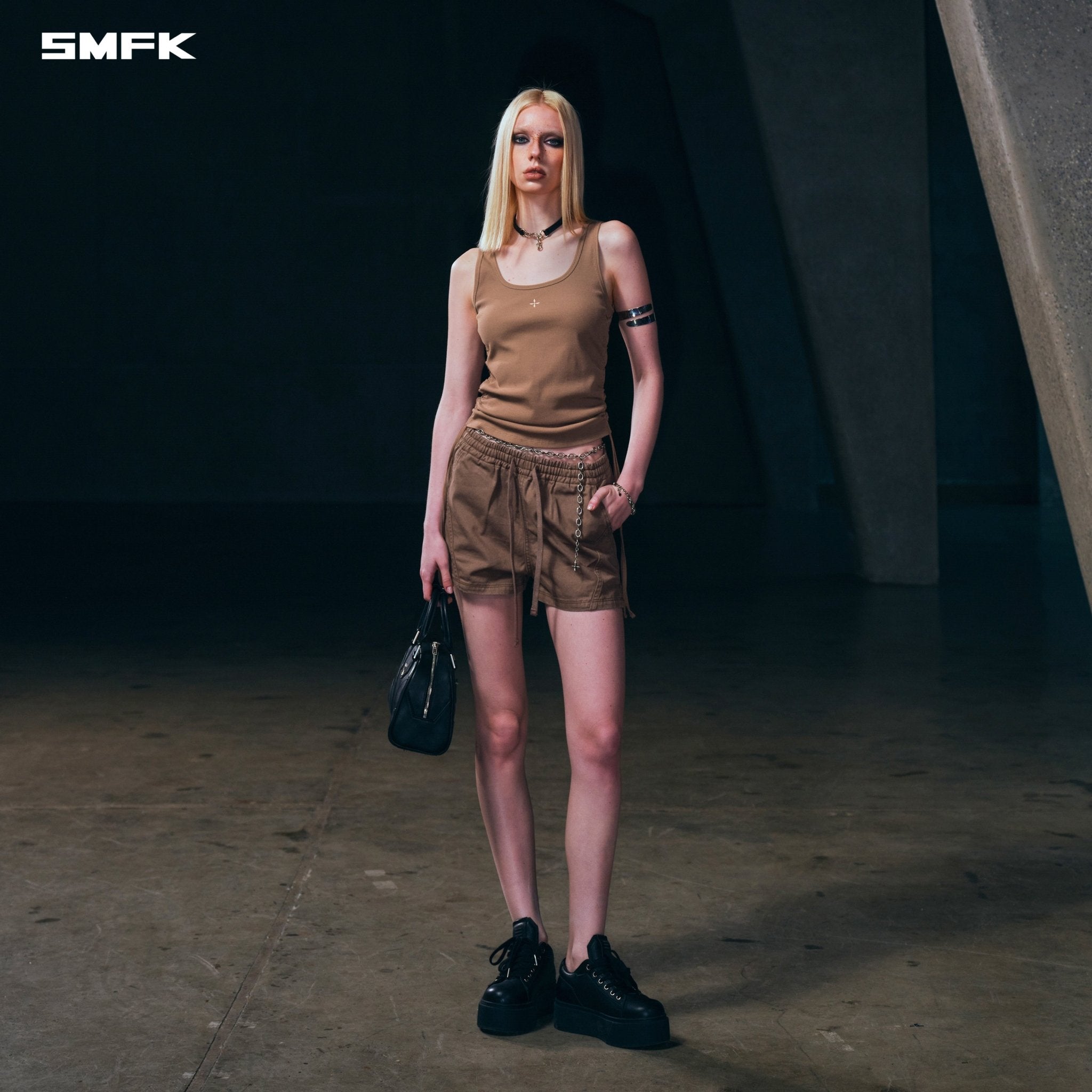 SMFK Poise Rope Long Tank In Wild Brown | MADAX