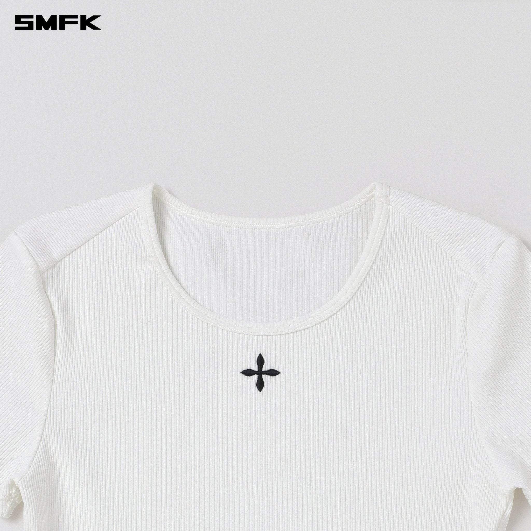 SMFK Poise Sports Lines Tee In Cloud White | MADAX