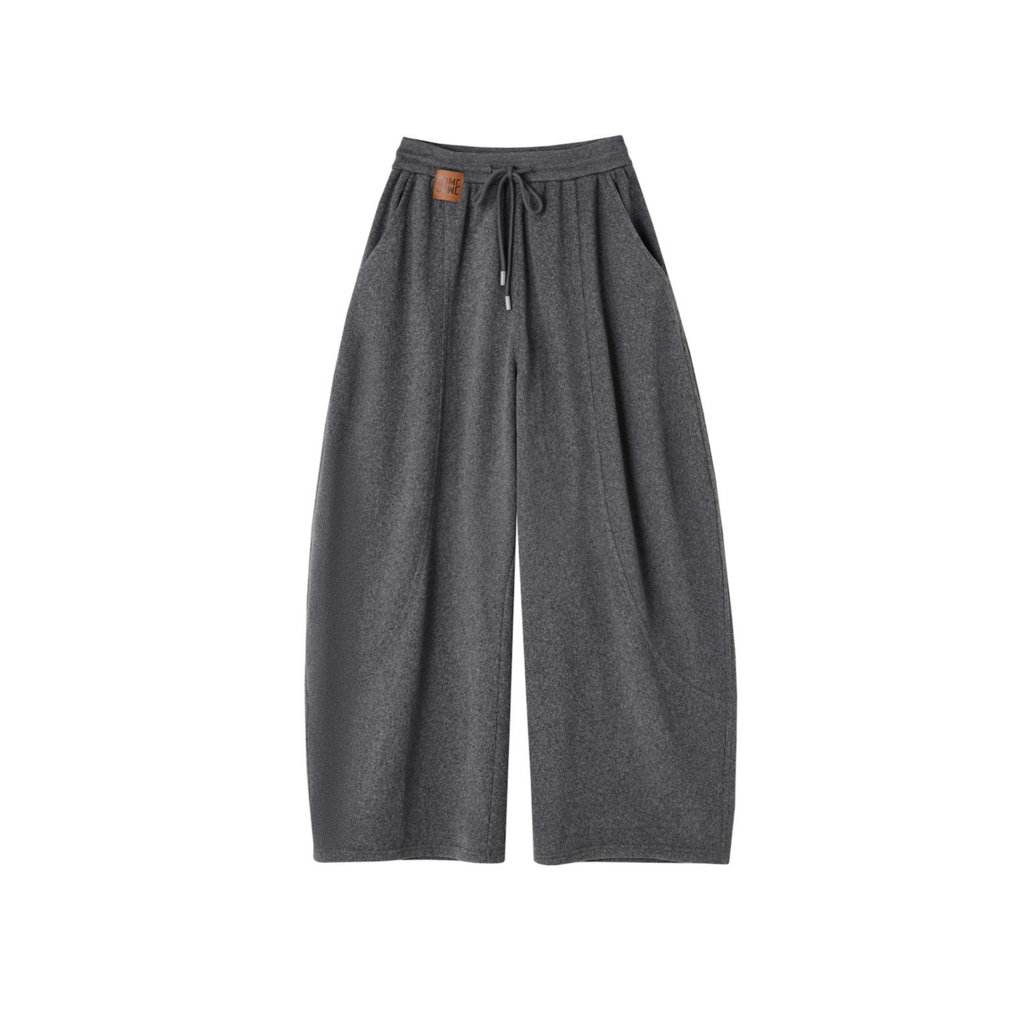 SOMESOWE Polar Fleece Machete Casual Pants in Dark Gray | MADAX