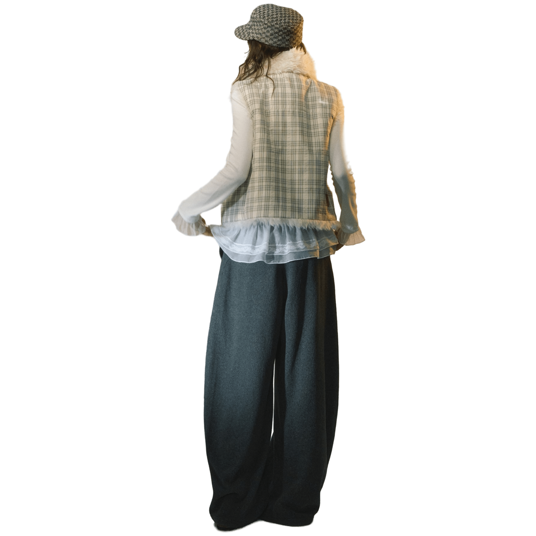 SOMESOWE Polar Fleece Machete Casual Pants in Dark Gray | MADAX