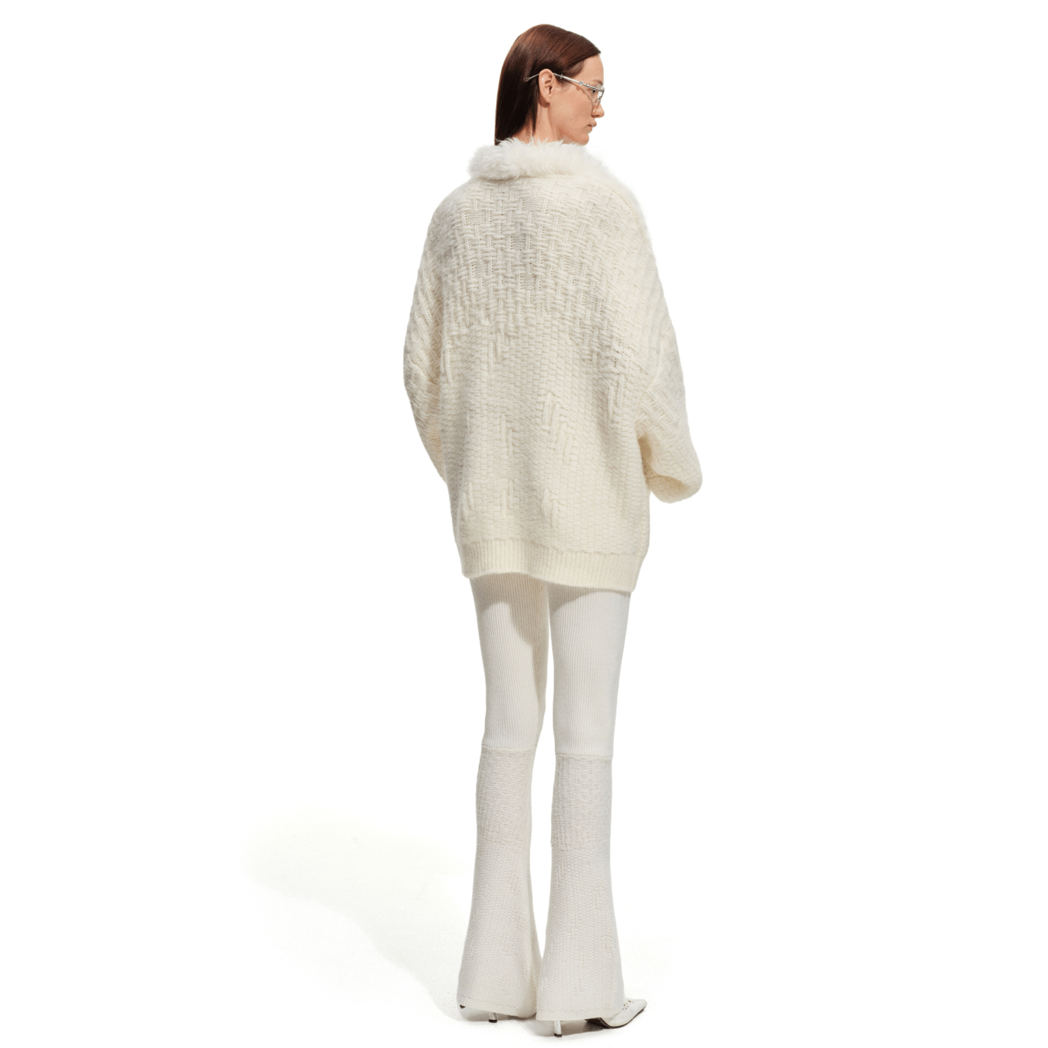 NAWS Polar Knitted Pants in White | MADAX