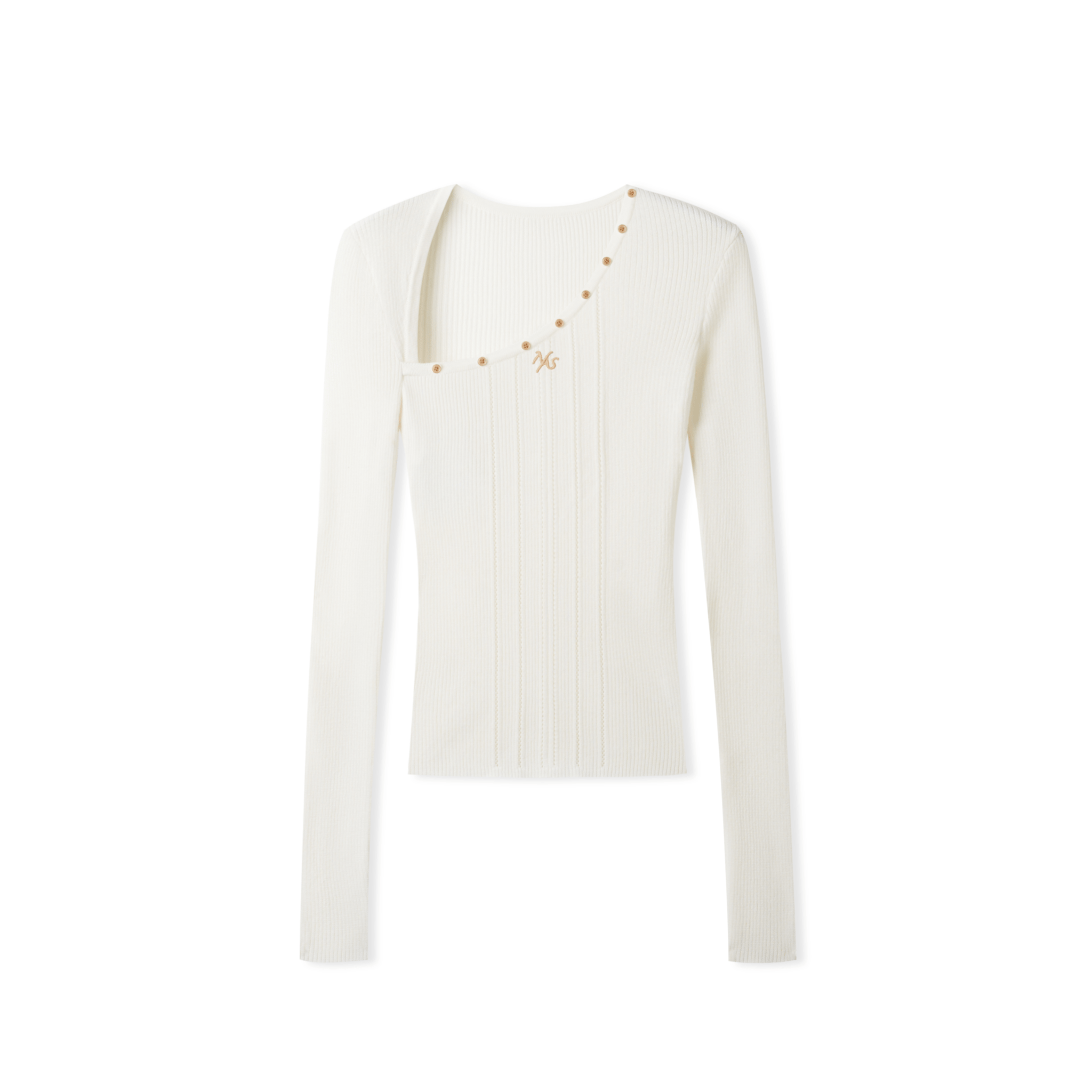 NAWS Polar Knitwear Sweater in White | MADAX