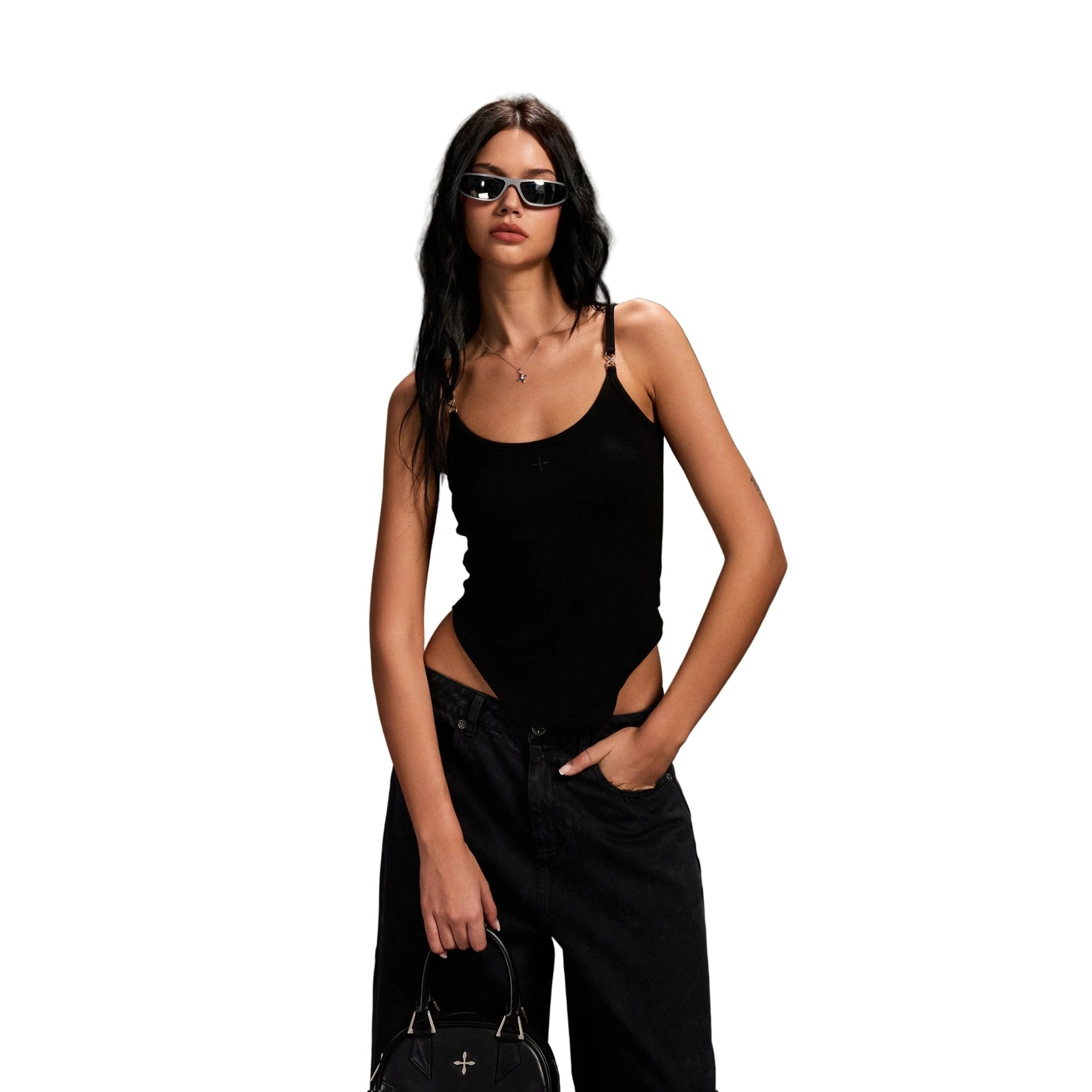 SMFK Polygonal Short Strap Black | MADAX