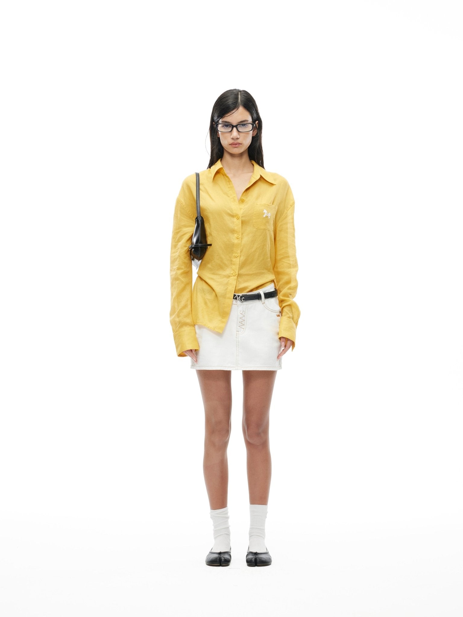 NAWS Pony Knot-Front Yellow shirt | MADAX