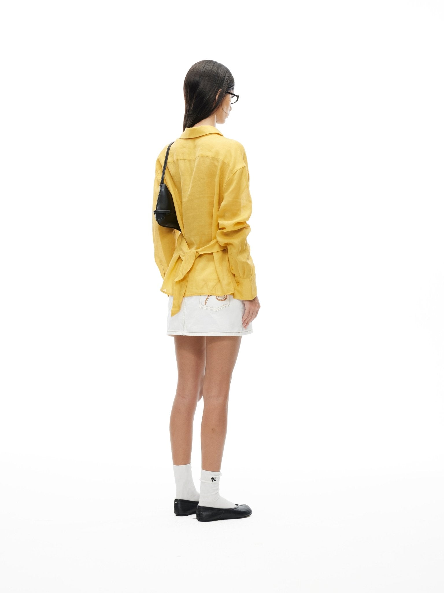 NAWS Pony Knot-Front Yellow shirt | MADAX