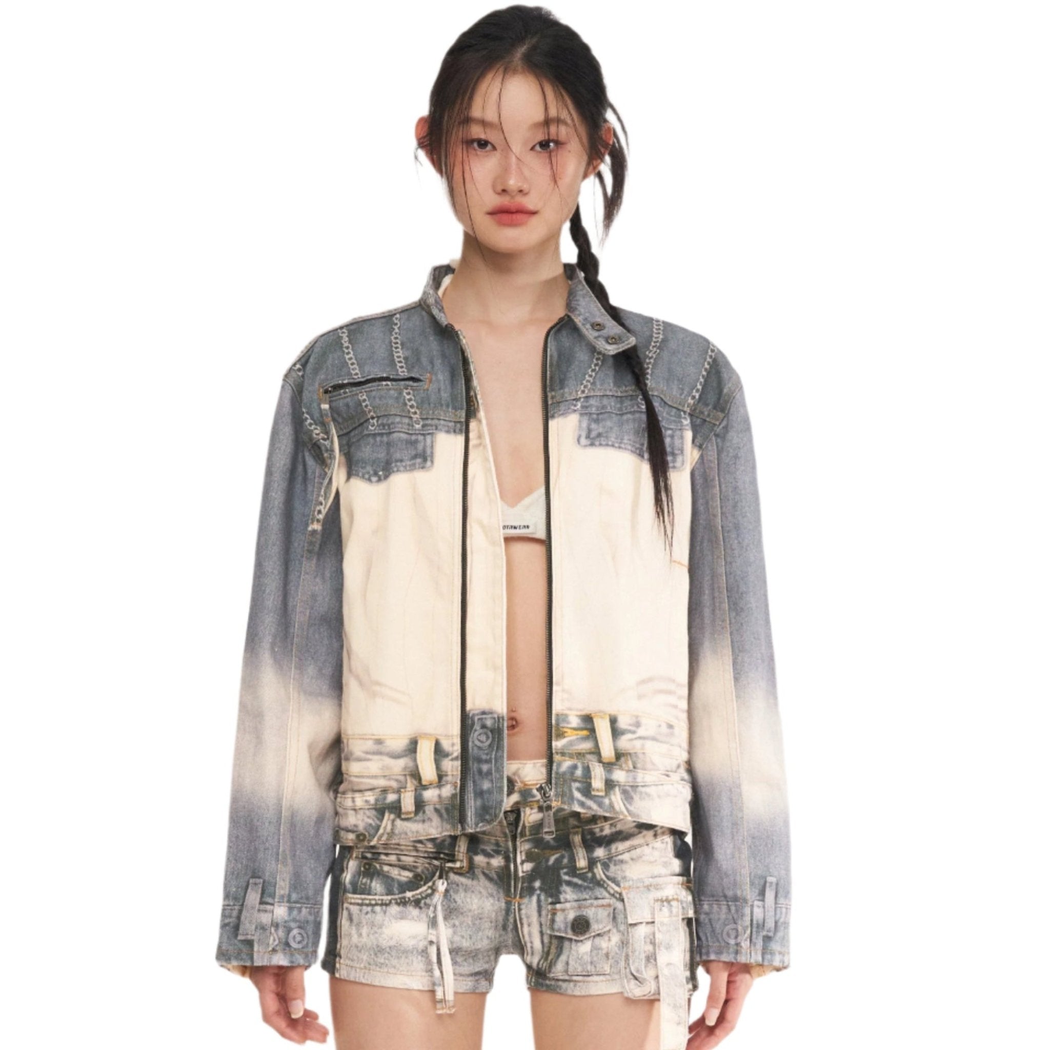 NAWS Printed Denim Jacket | MADAX