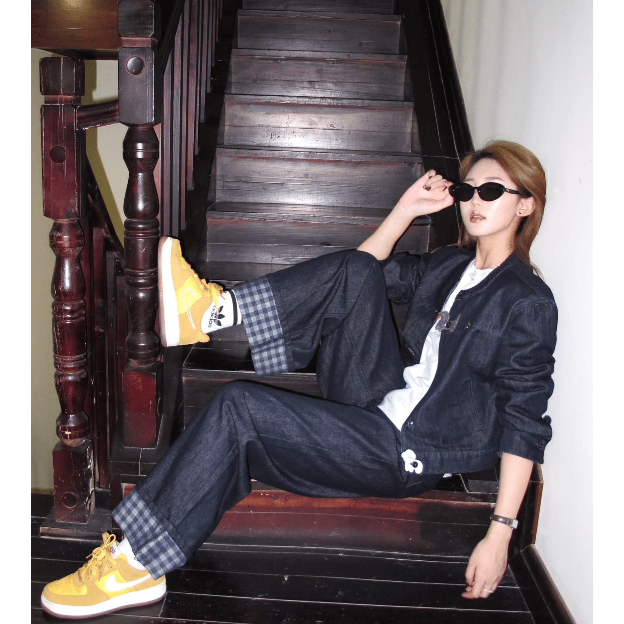 AIMME SPARROW Puppy Accessories Denim Jacket in Dark Blue | MADAX