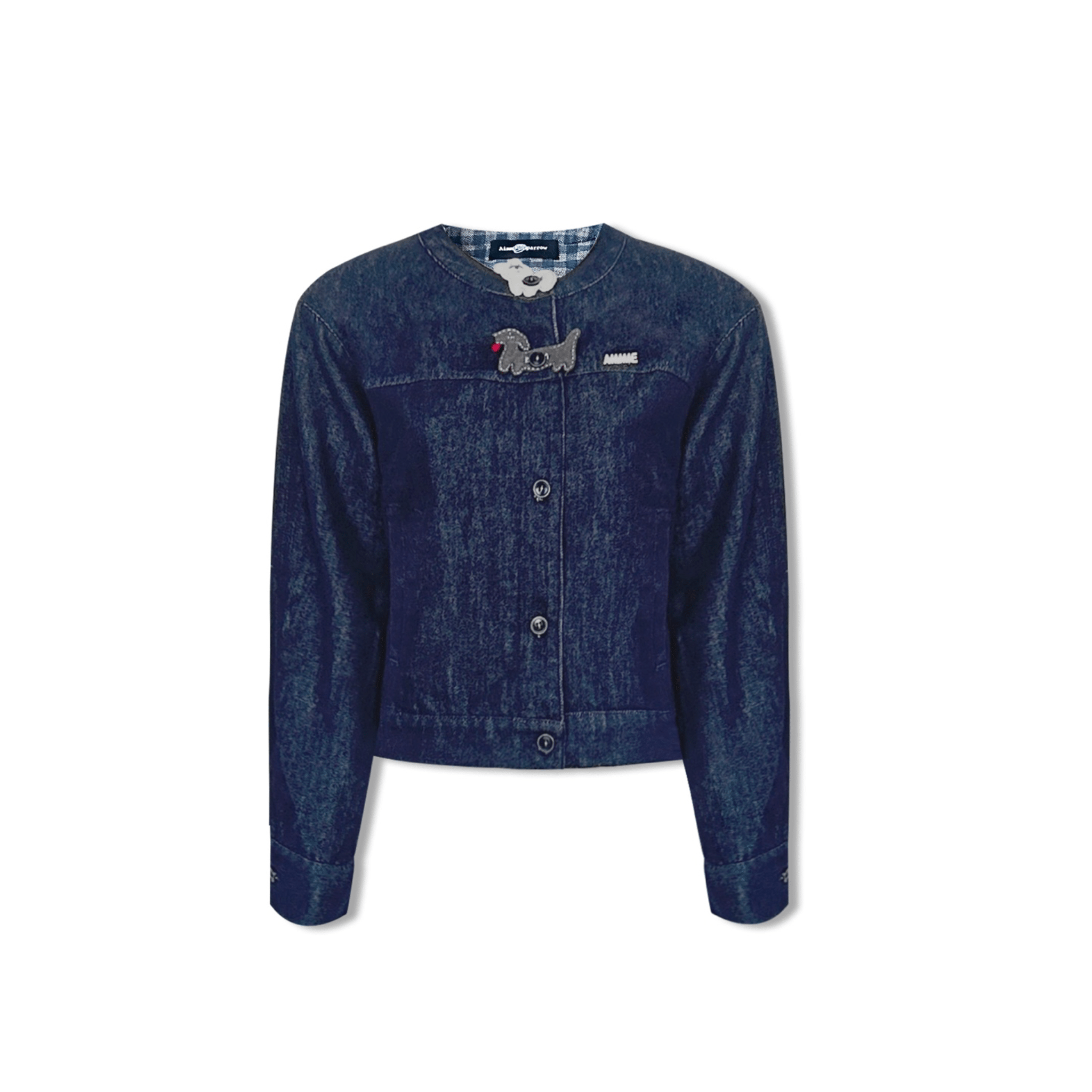 AIMME SPARROW Puppy Accessories Denim Jacket in Dark Blue | MADAX