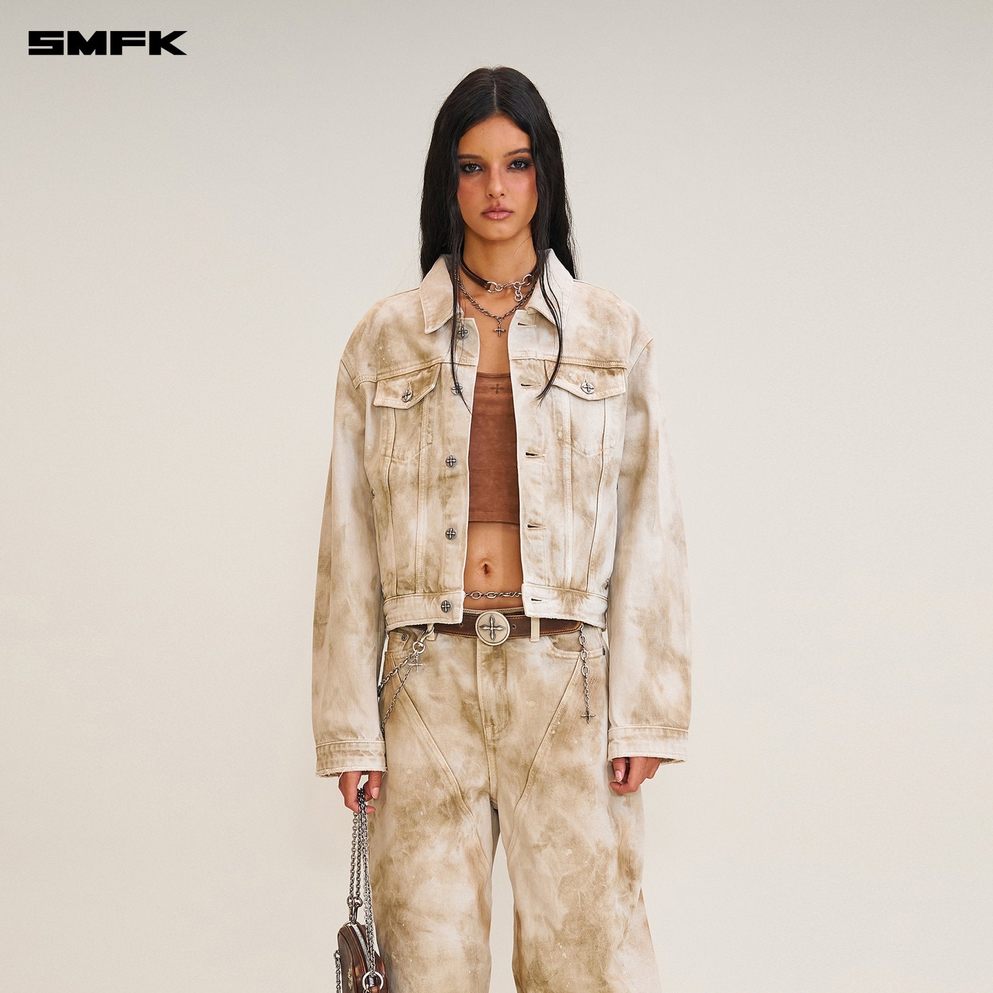 SMFK Rage Wild Arc Denim Pants In Wild Brown | MADAX