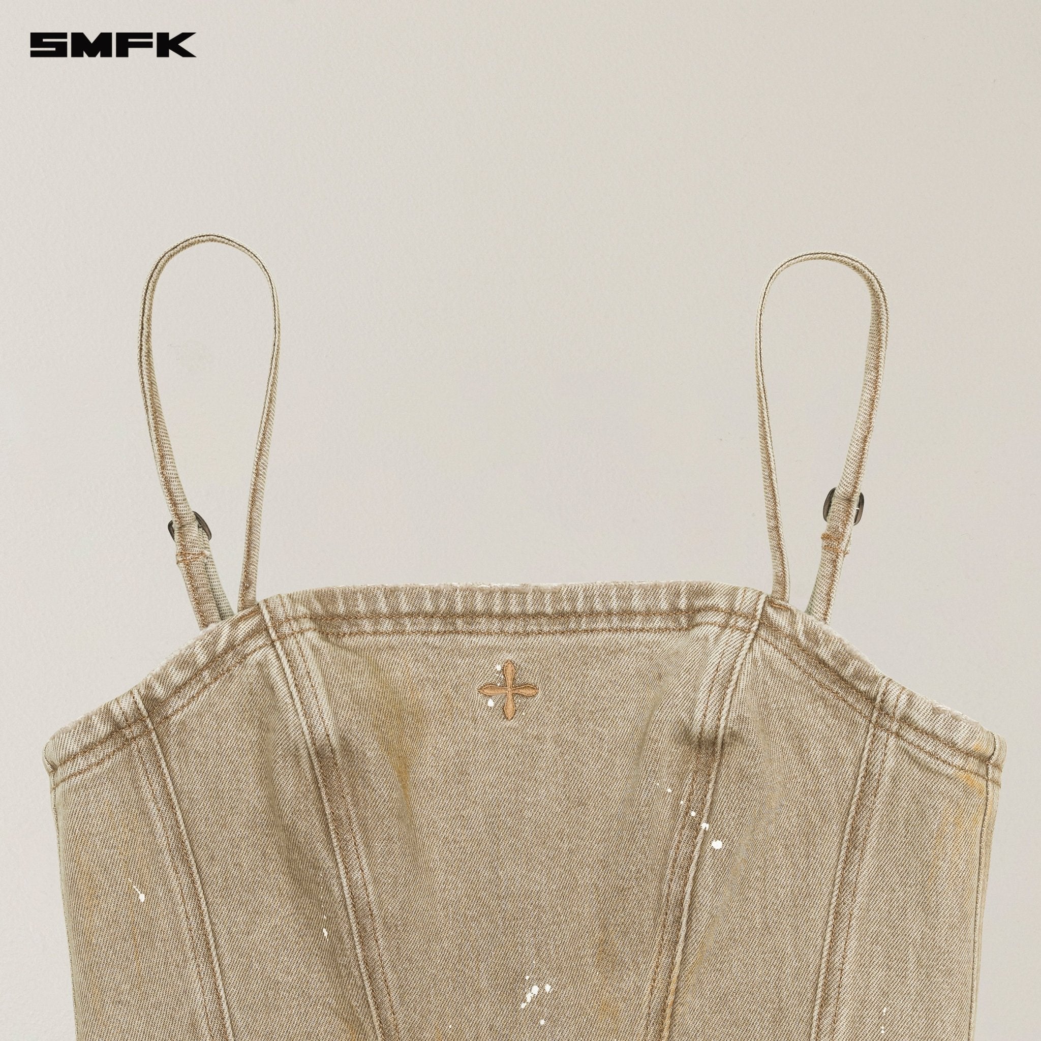 SMFK Rage Wild Denim Camisole In Cowboy Brown | MADAX