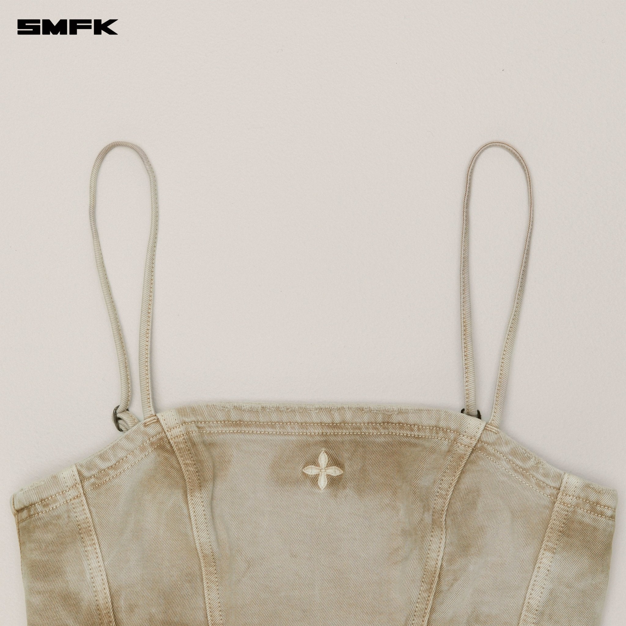 SMFK Rage Wild Denim Short Camisole In Brown | MADAX