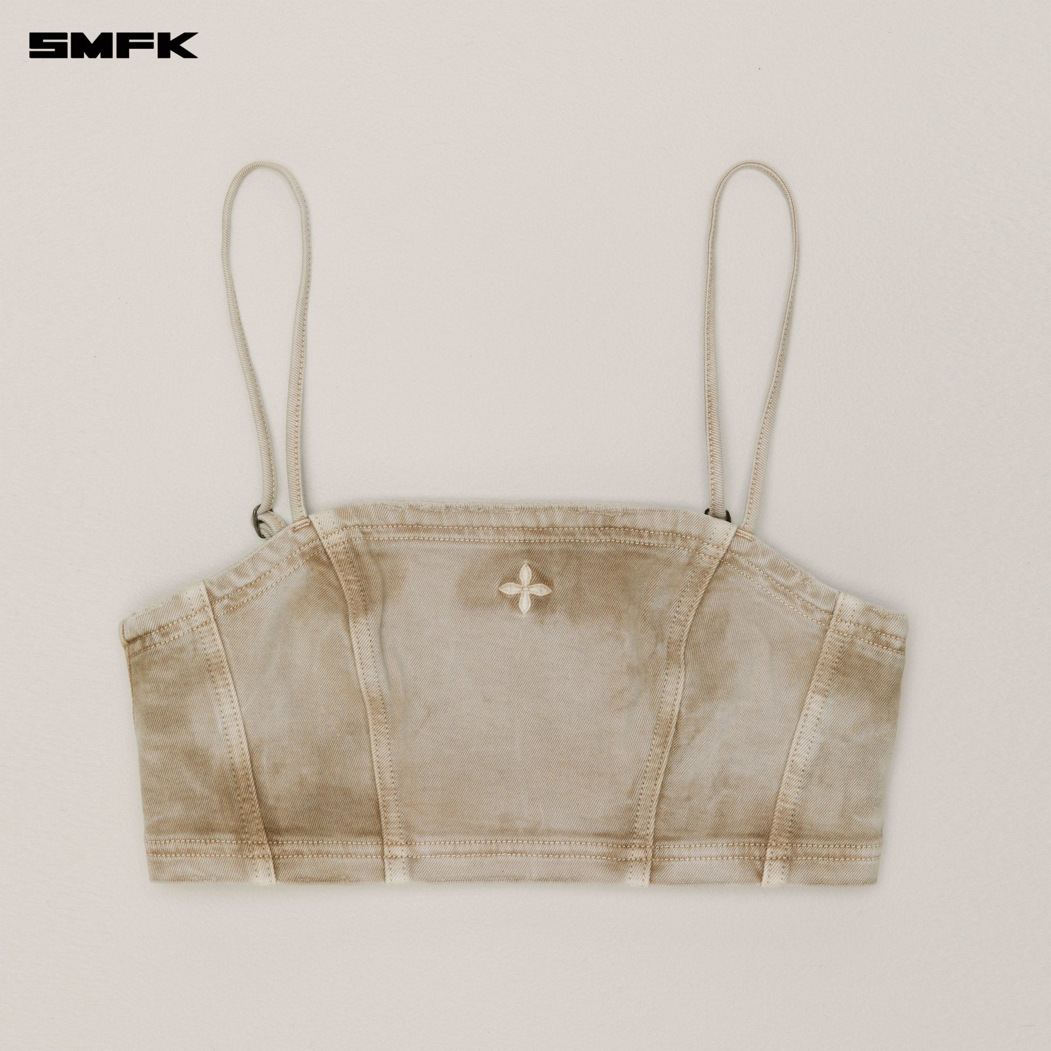 SMFK Rage Wild Denim Short Camisole In Brown | MADAX