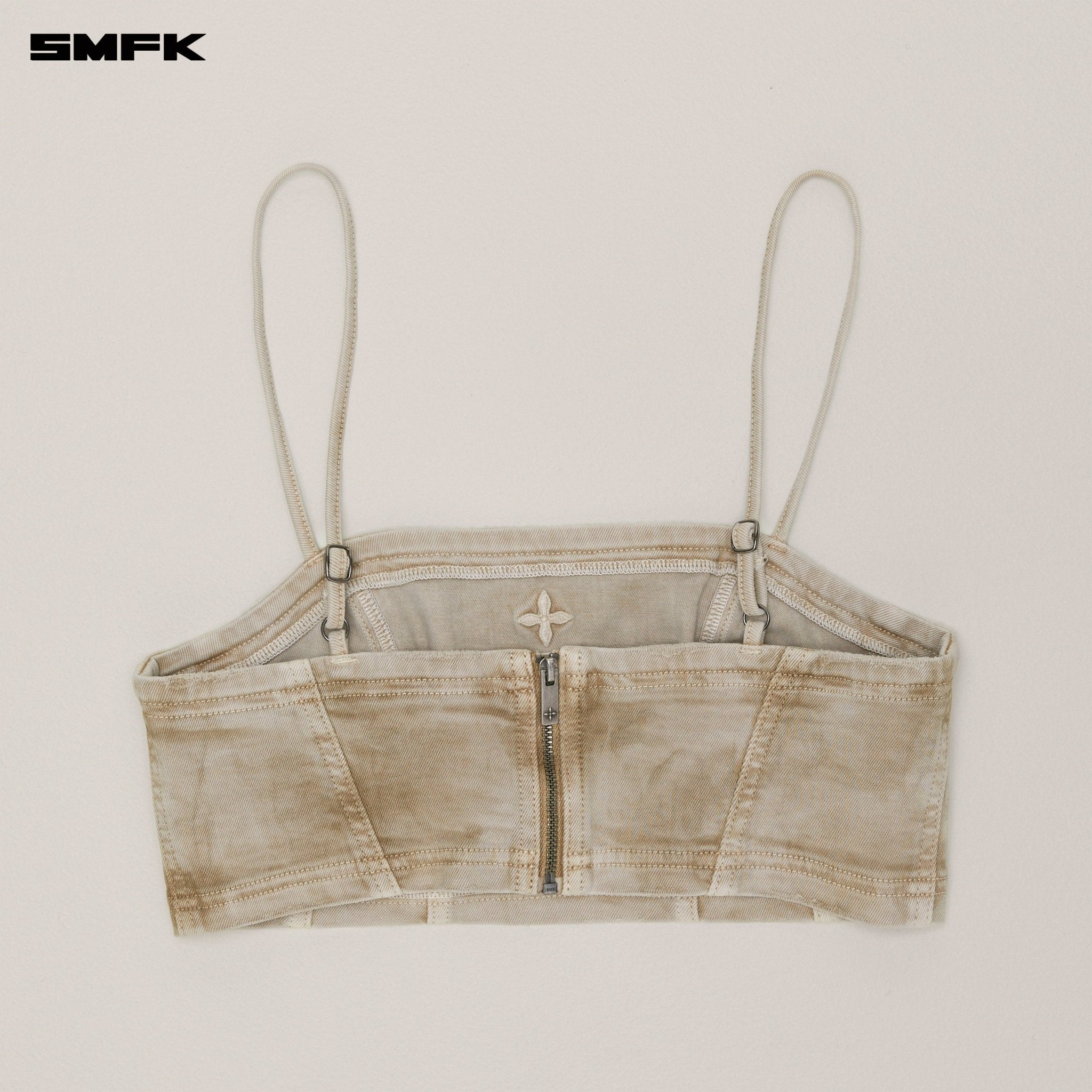 SMFK Rage Wild Denim Short Camisole In Brown | MADAX