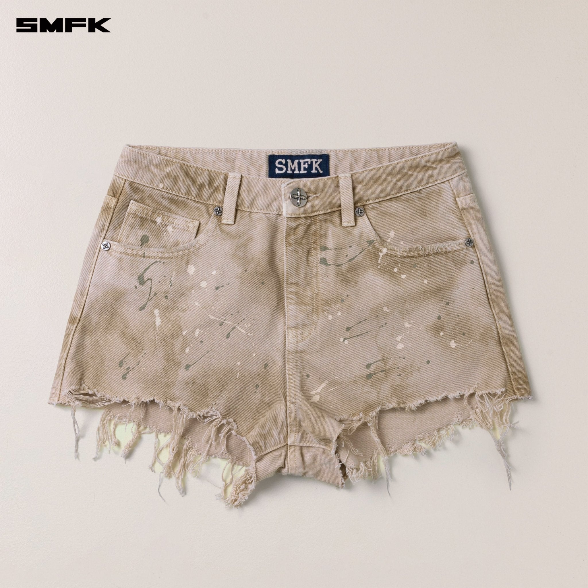 SMFK Rage Wild Denim Shorts In Brown | MADAX