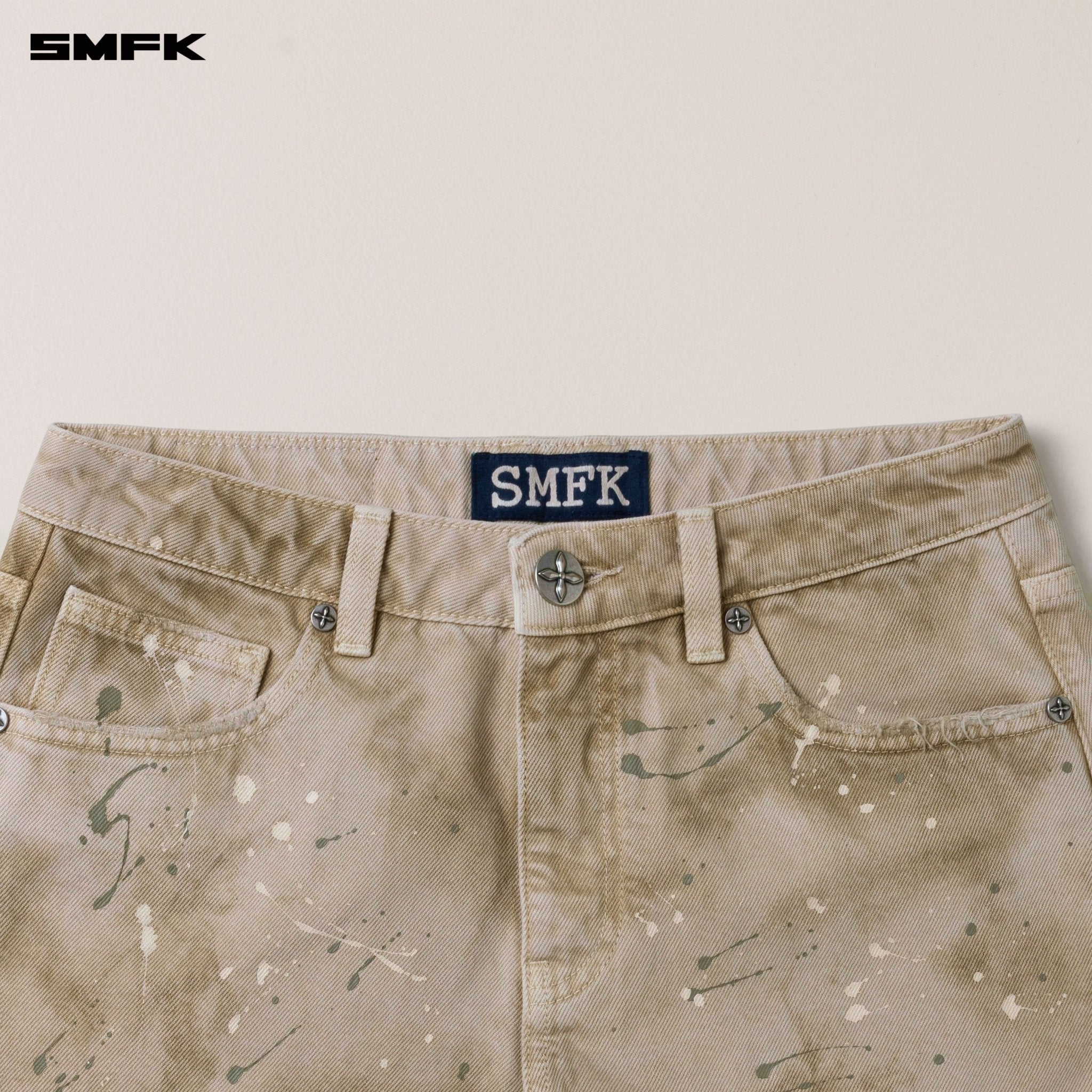 SMFK Rage Wild Denim Shorts In Brown | MADAX