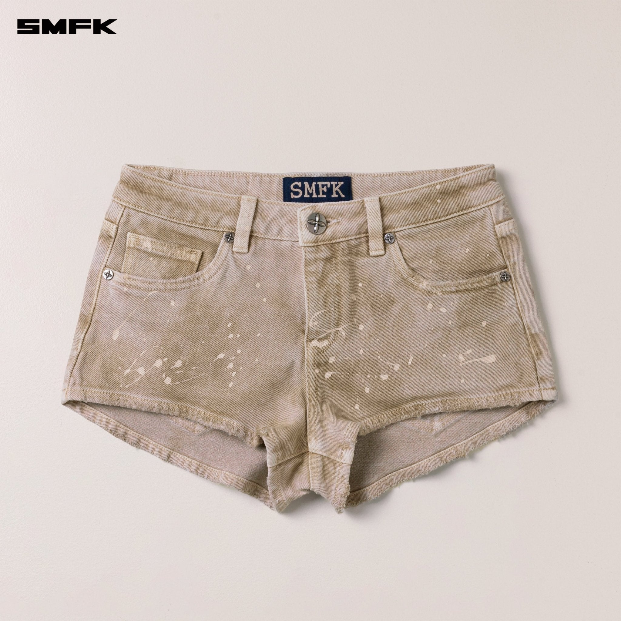 SMFK Rage Wild Denim Shorts Low In Brown | MADAX