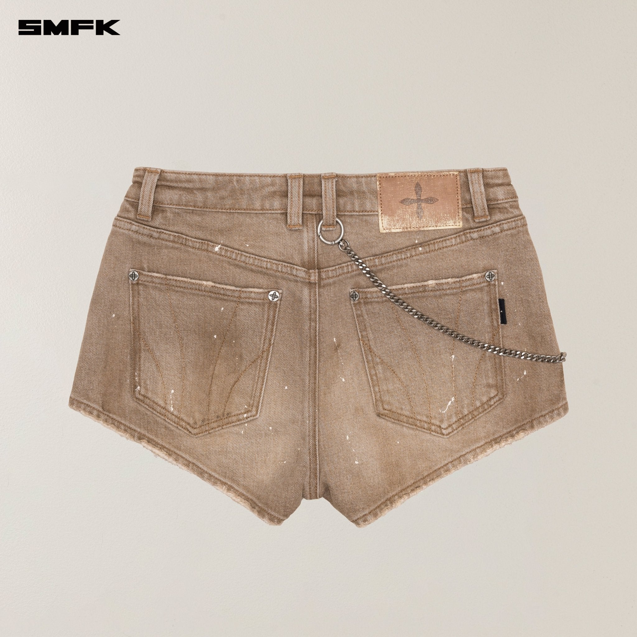 SMFK Rage Wild Denim Shorts Low In Cowboy Brown | MADAX