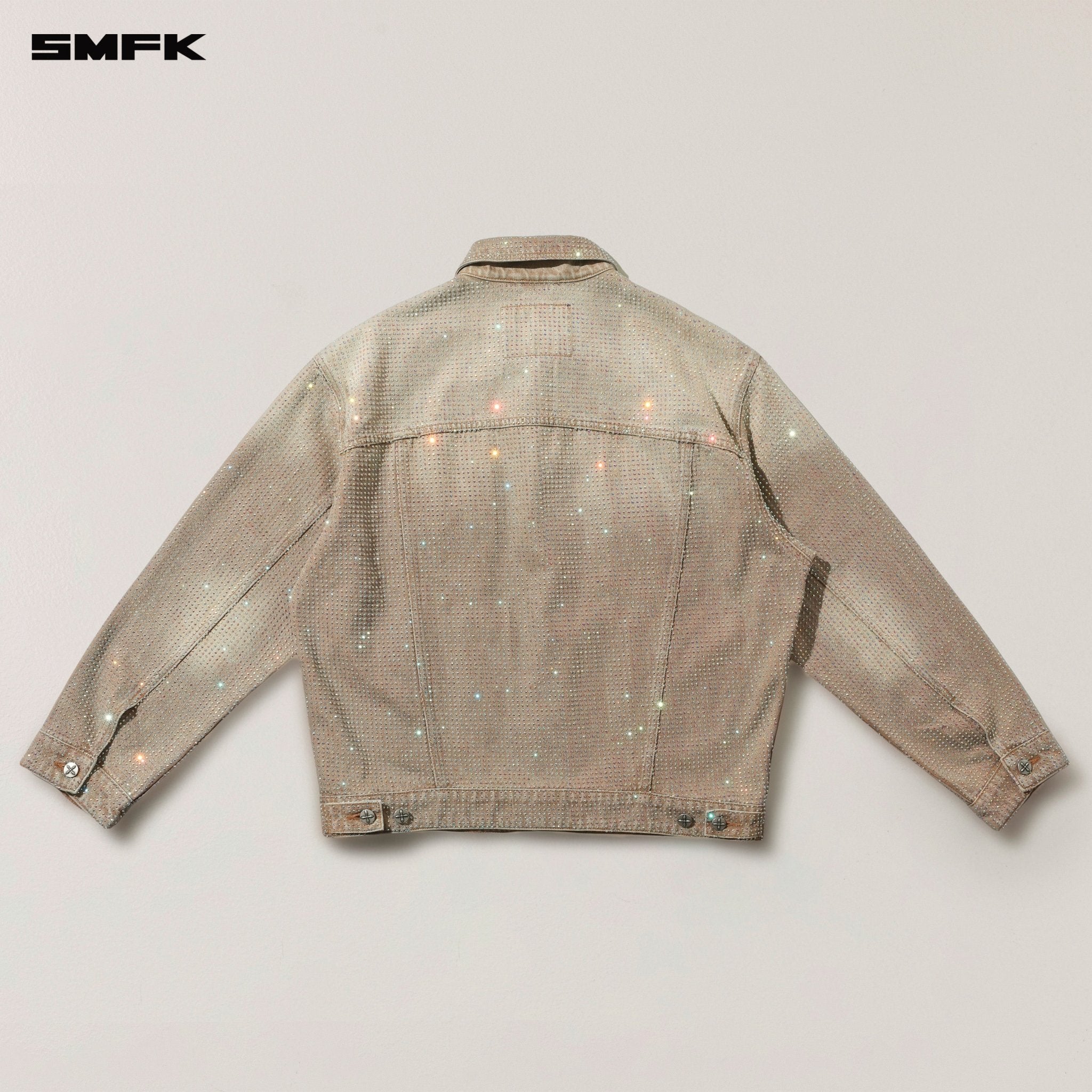 SMFK Rage Wild Diamond Denim Jacket In Earth Tone | MADAX