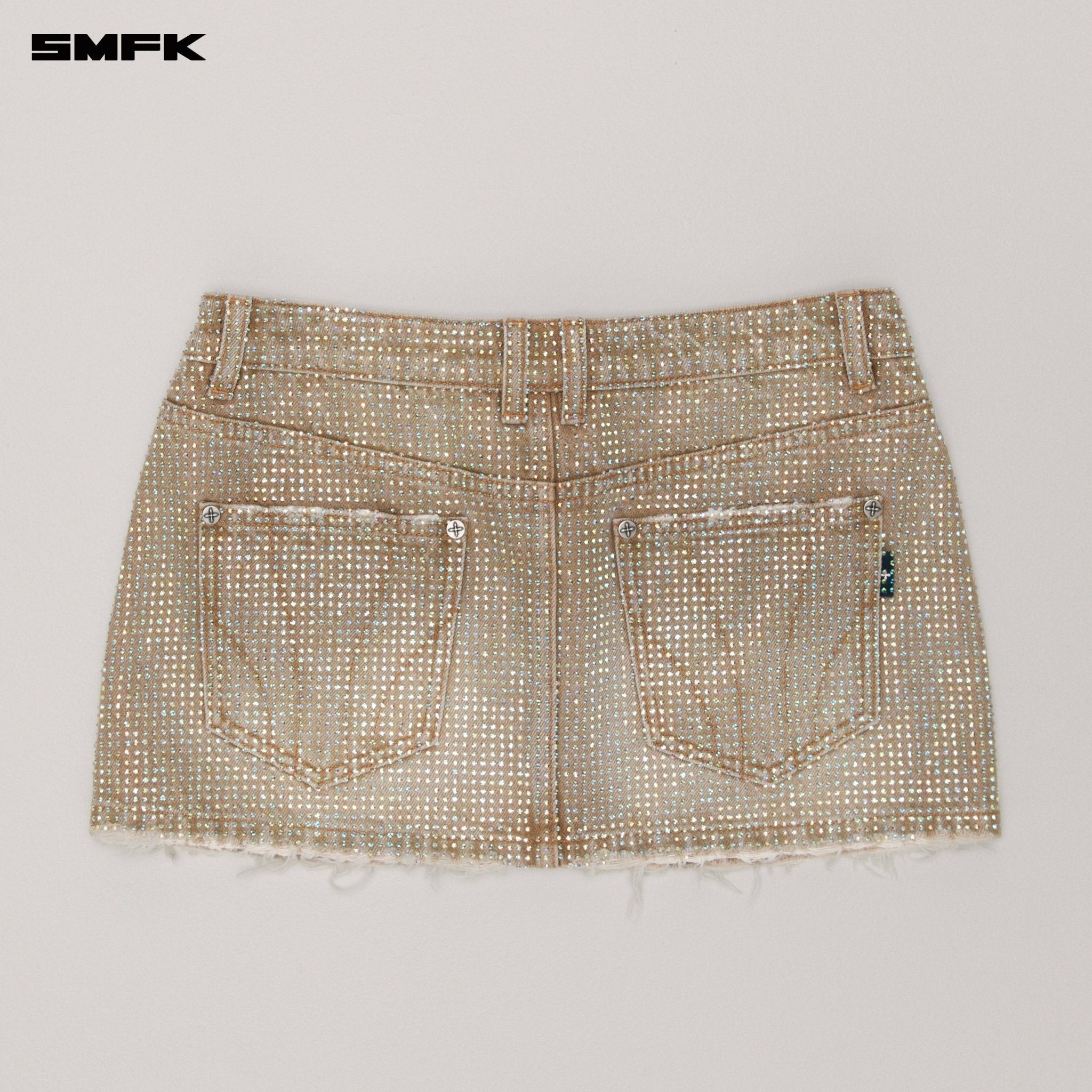 SMFK Rage Wild Diamond Denim Skirt In Earth Tone | MADAX
