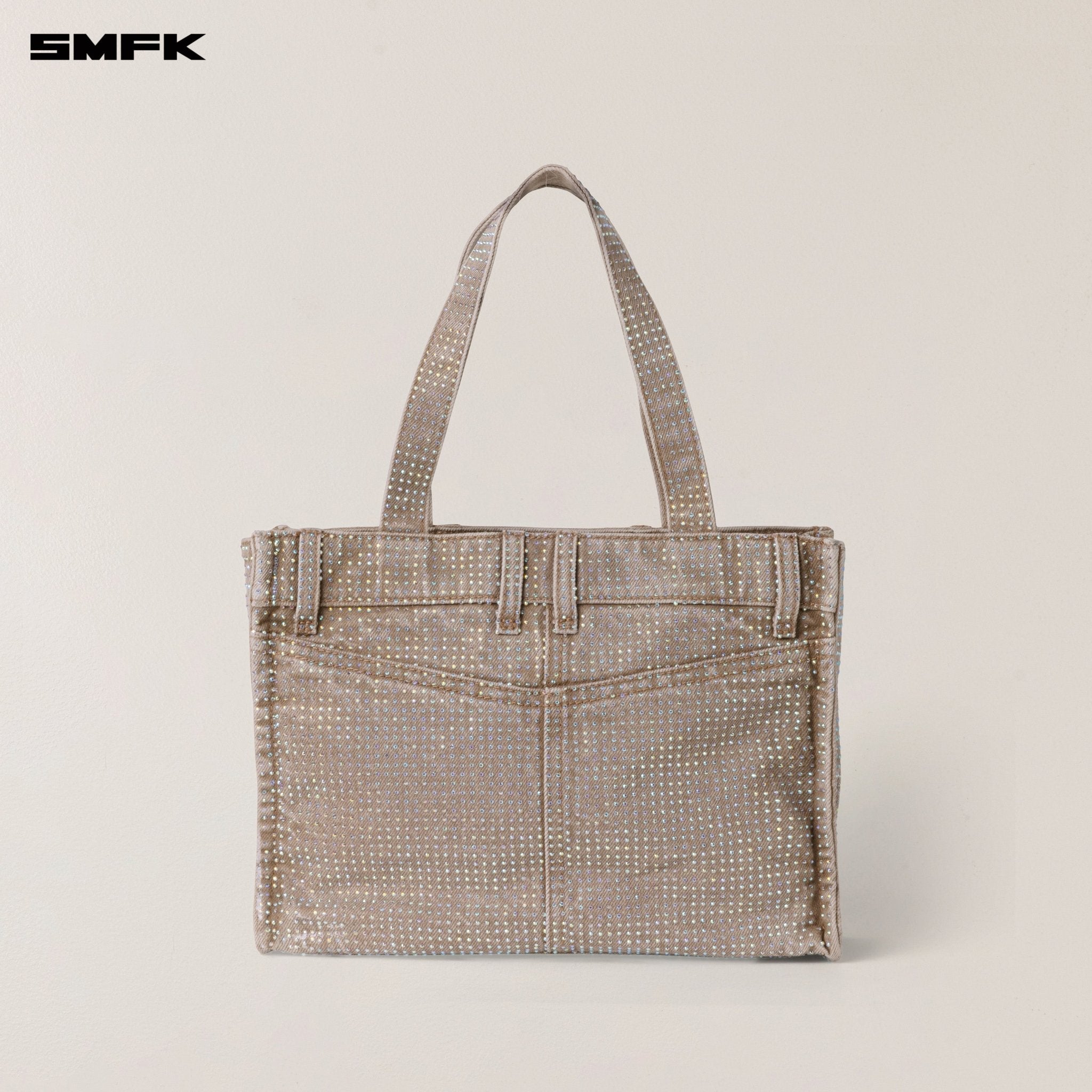 SMFK Rage Wild Diamond Denim Tote In Earth Tone (Medium) | MADAX