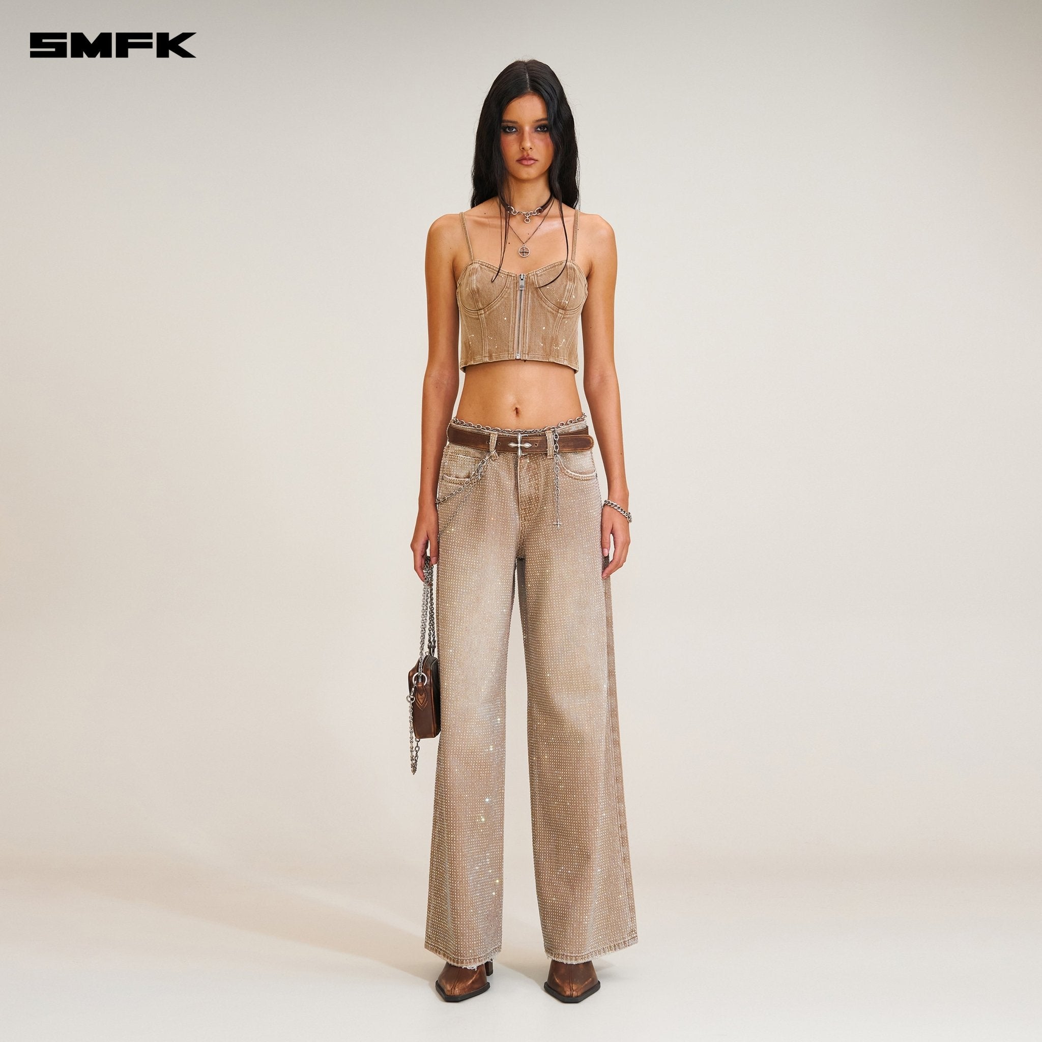 SMFK Rage Wild Diamond Tower Denim Pants In Wild Diamond | MADAX