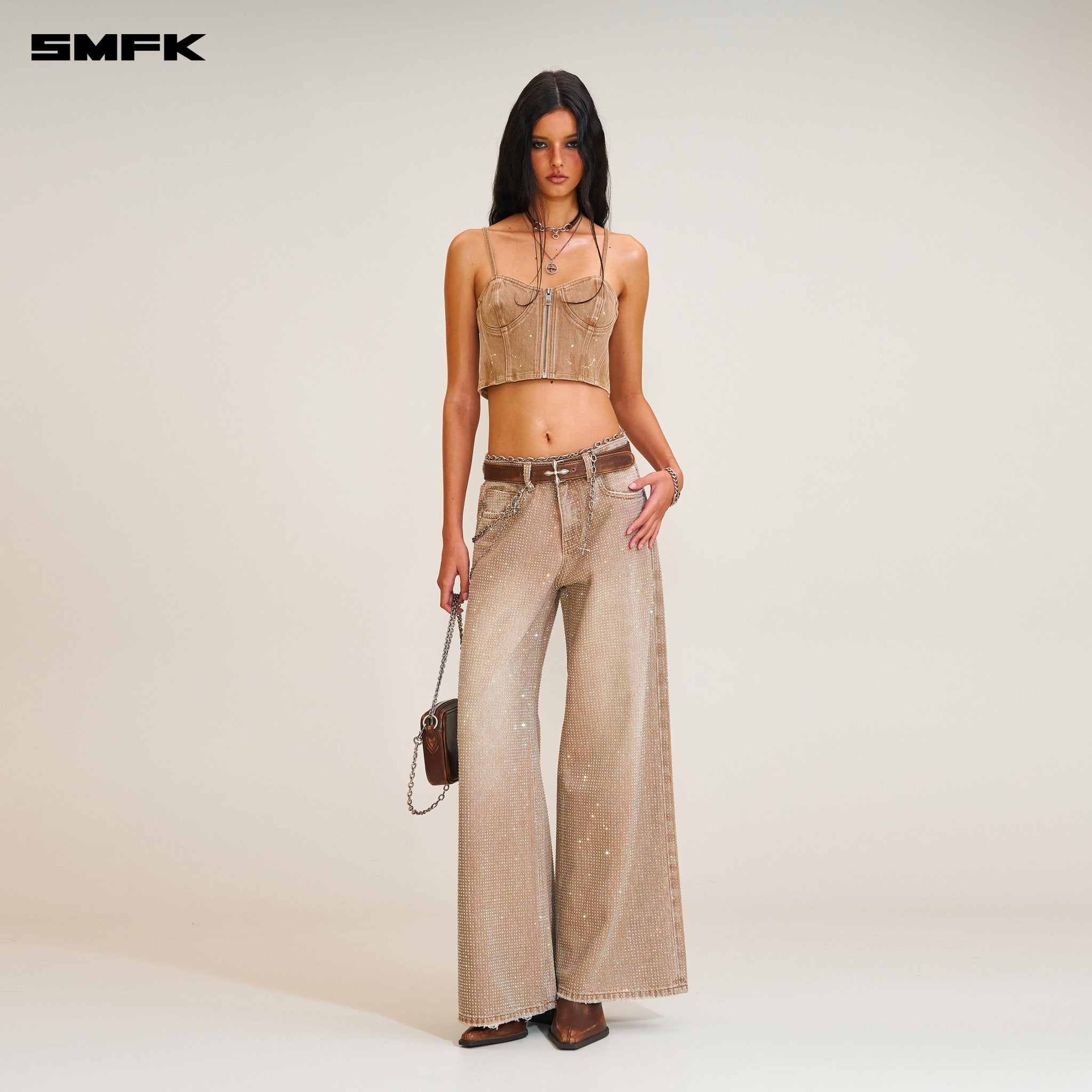 SMFK Rage Wild Diamond Tower Denim Pants In Wild Diamond | MADAX