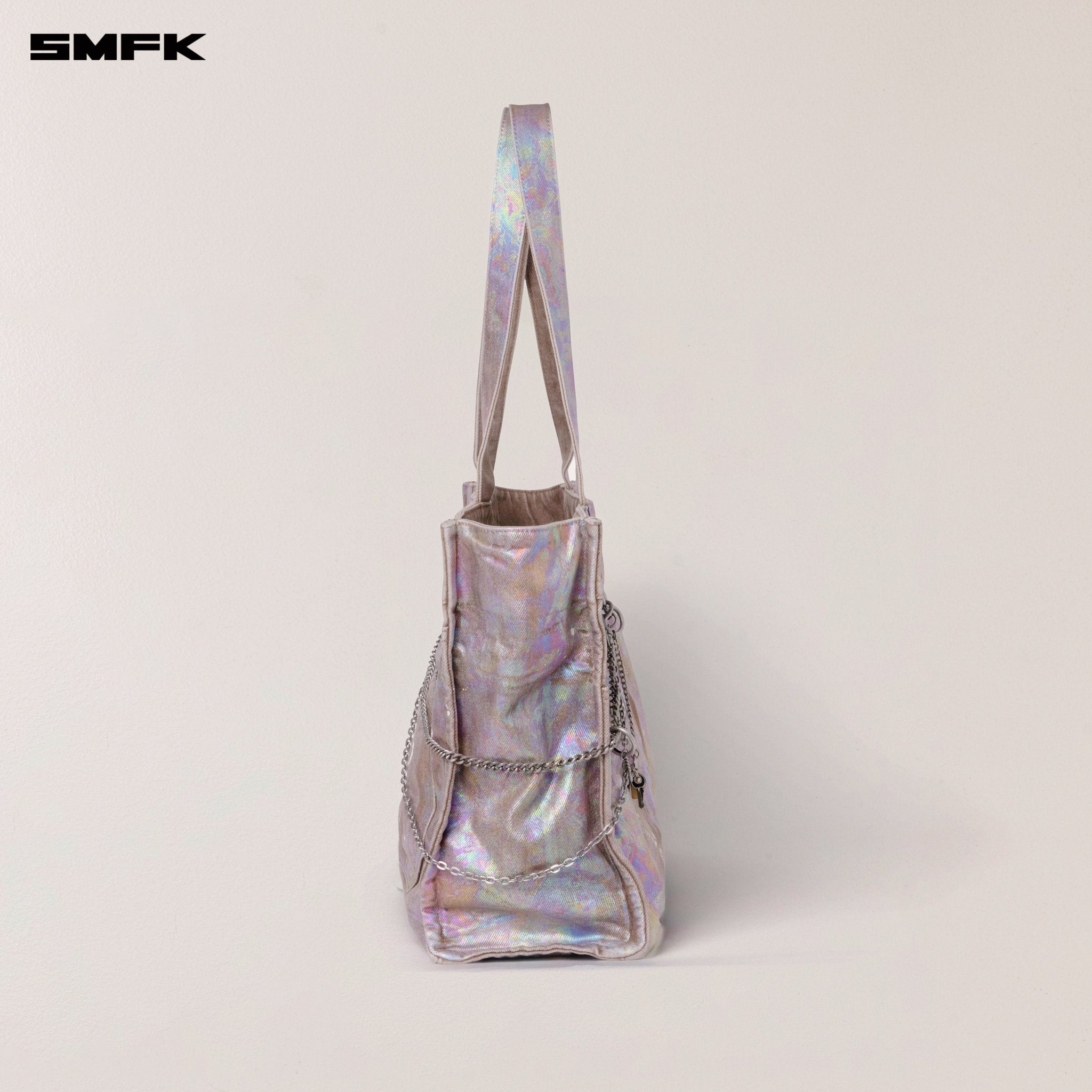 SMFK Rage Wild Fantasy Brick Denim Tote In Iridescent (Large) | MADAX