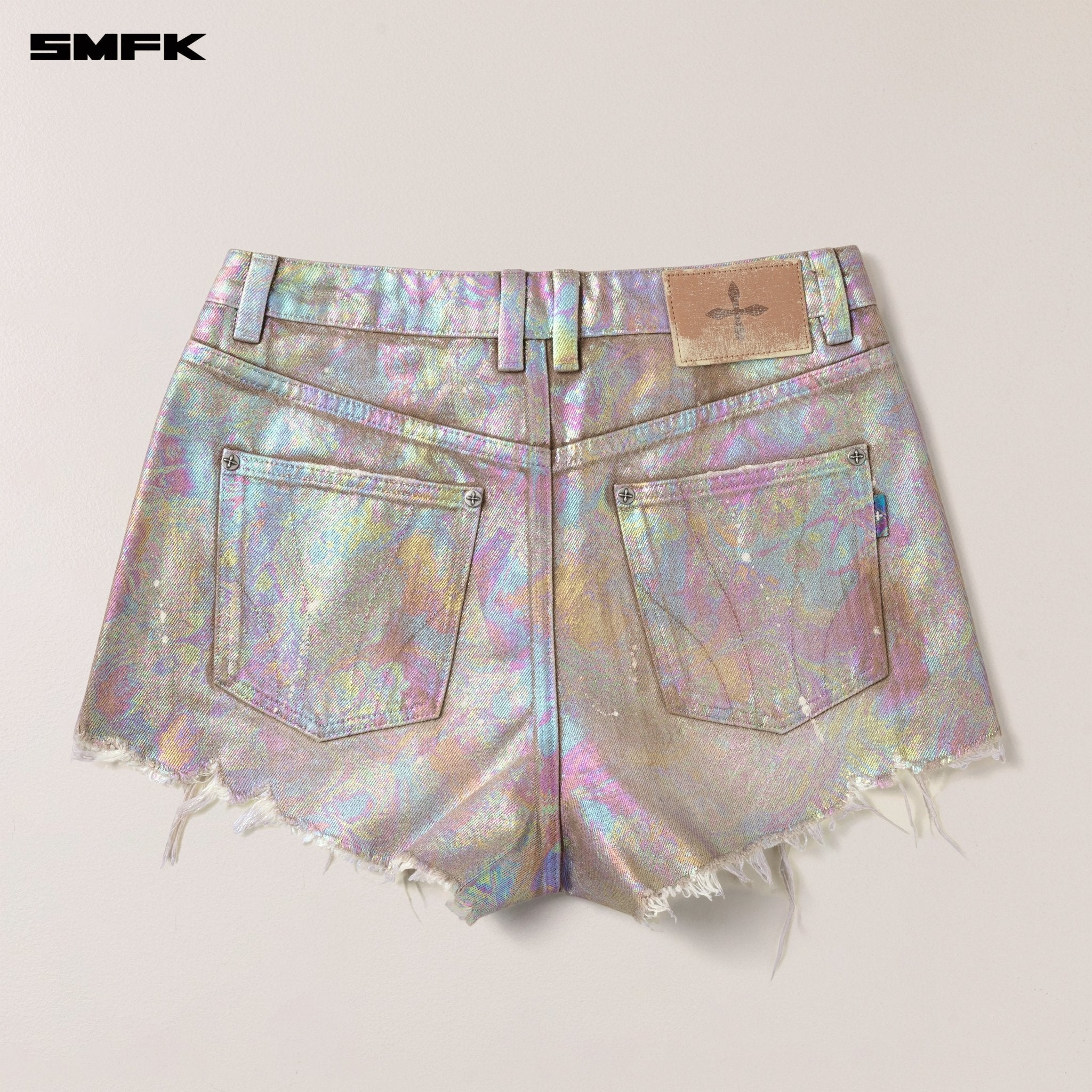 SMFK Rage Wild Fantasy Denim Shorts In Iridescent | MADAX