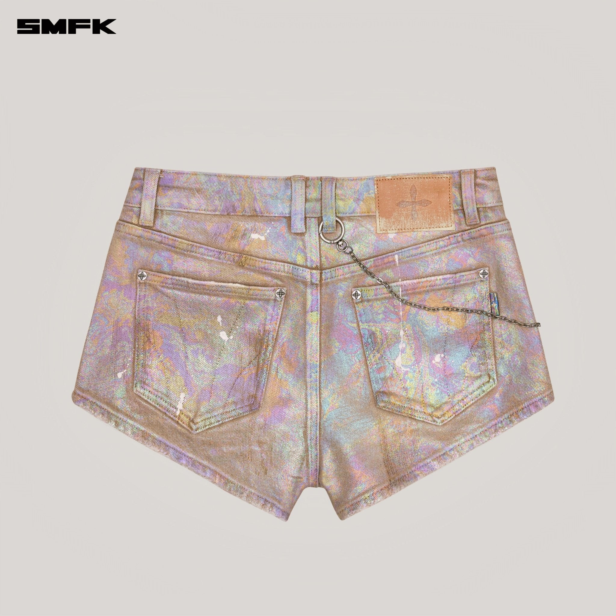 SMFK Rage Wild Fantasy Denim Shorts Low In Iridescent | MADAX