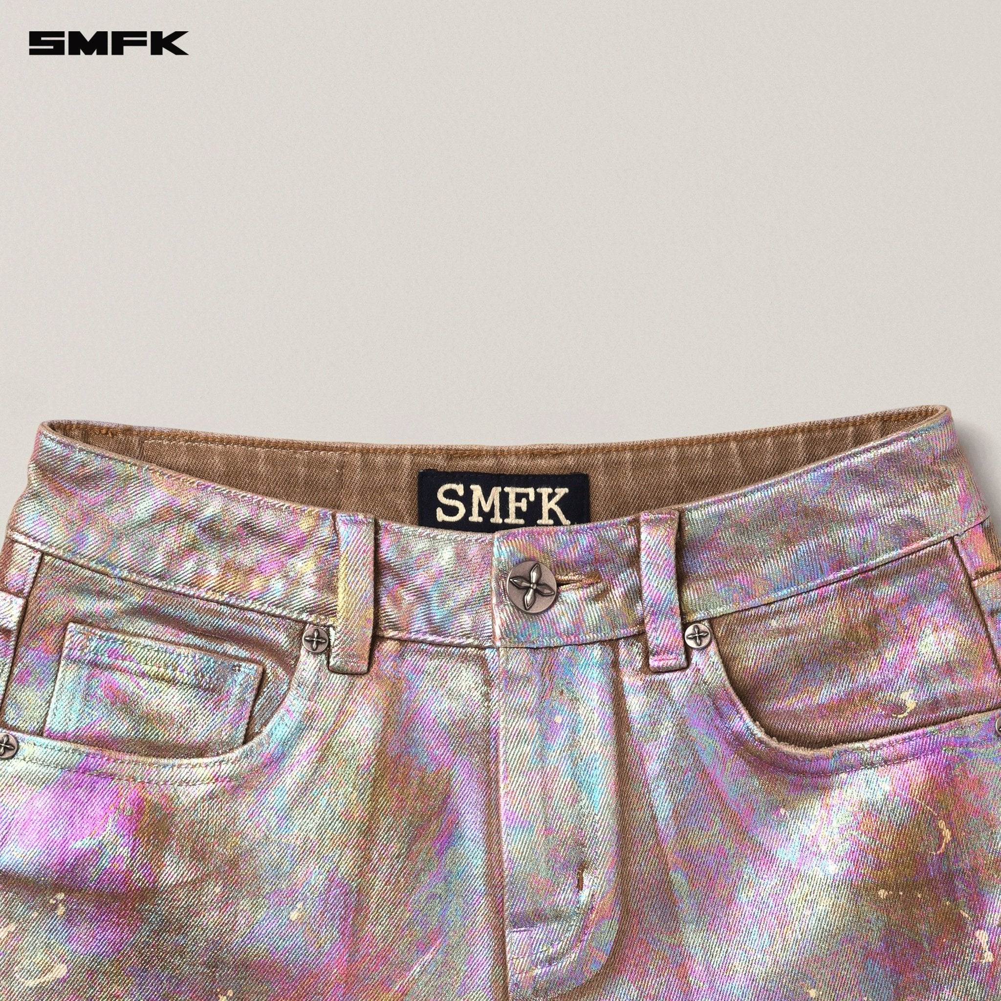 SMFK Rage Wild Fantasy Handcraft High Waist Denim Shorts In Fantasy | MADAX