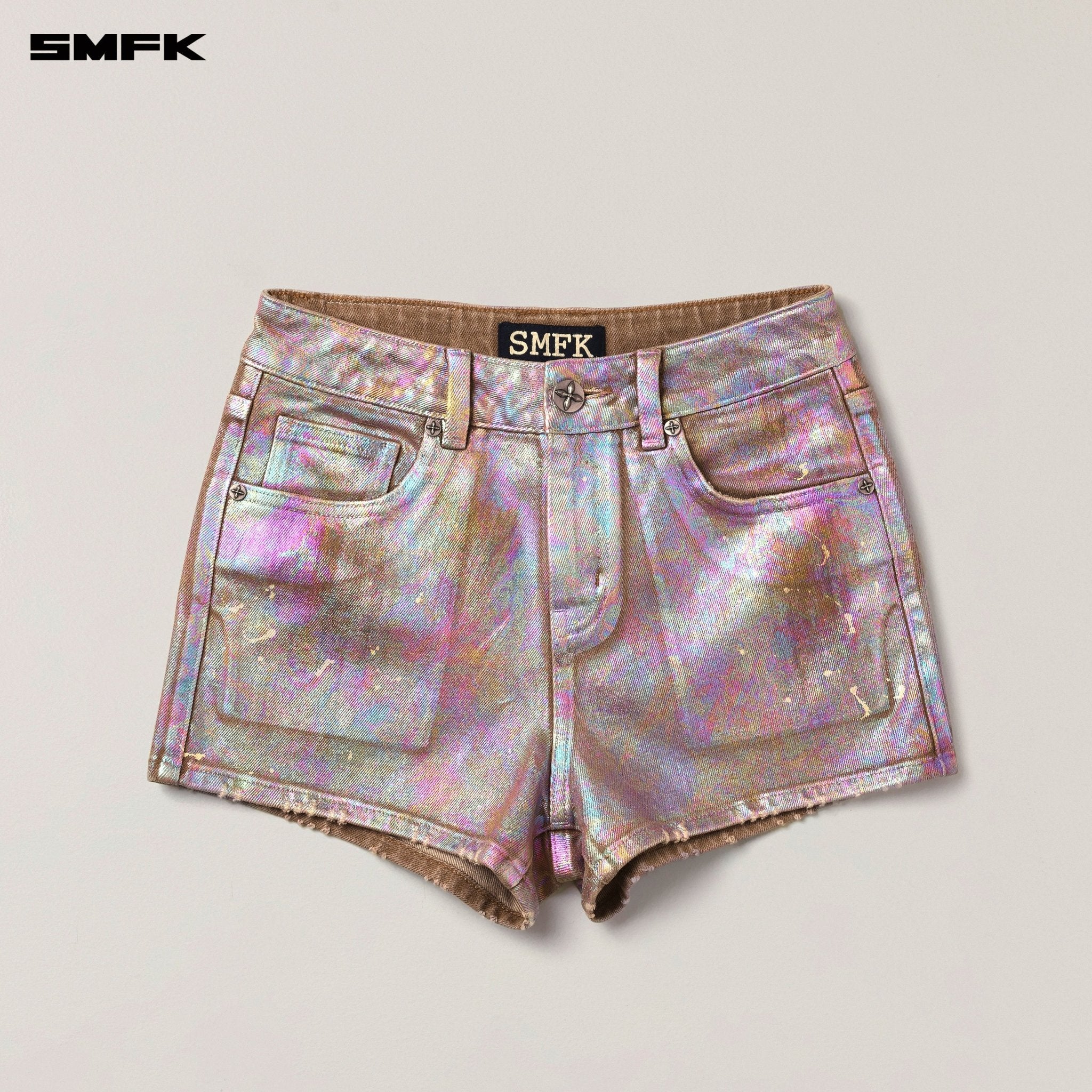 SMFK Rage Wild Fantasy Handcraft High Waist Denim Shorts In Fantasy | MADAX