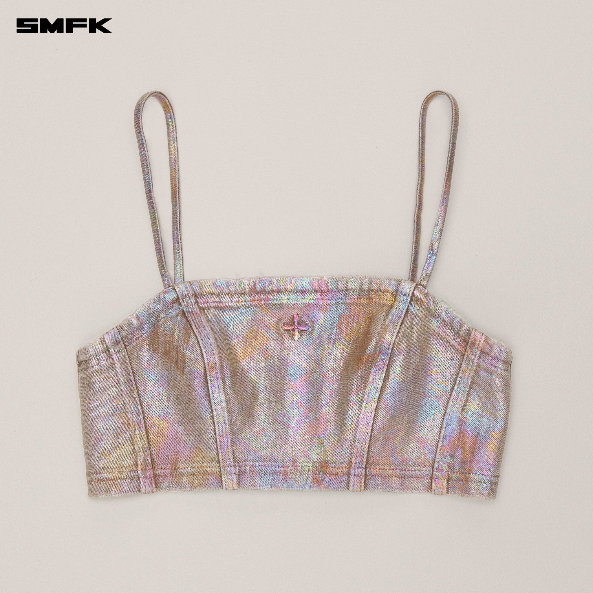 SMFK Rage Wild Fantasy Short Denim Camisole In Iridescent | MADAX