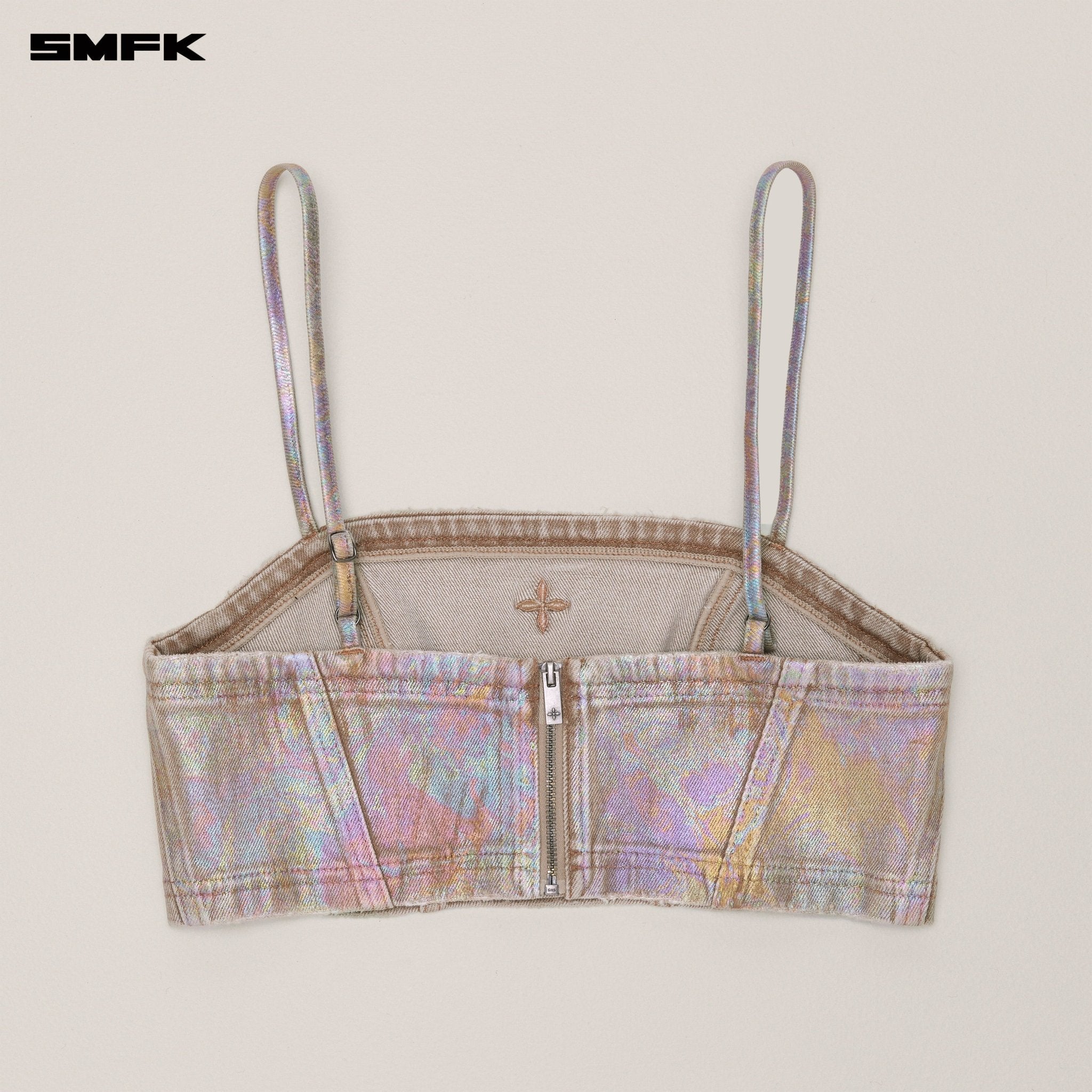 SMFK Rage Wild Fantasy Short Denim Camisole In Iridescent | MADAX