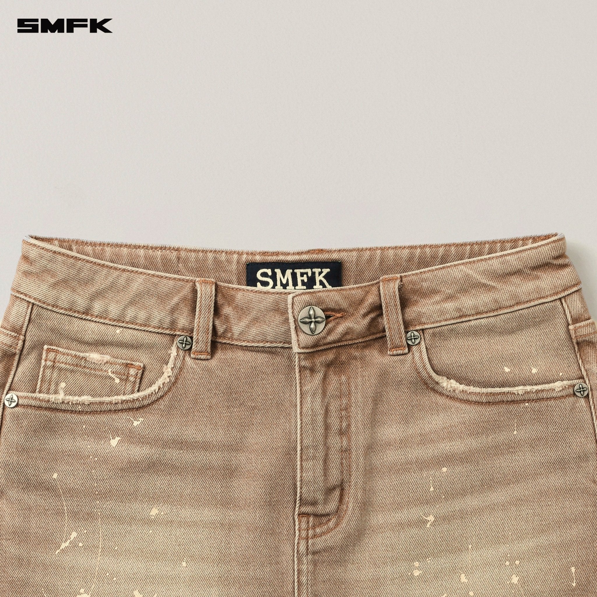 SMFK Rage Wild Handcraft Denim Body Skirt In Cowboy Brown | MADAX