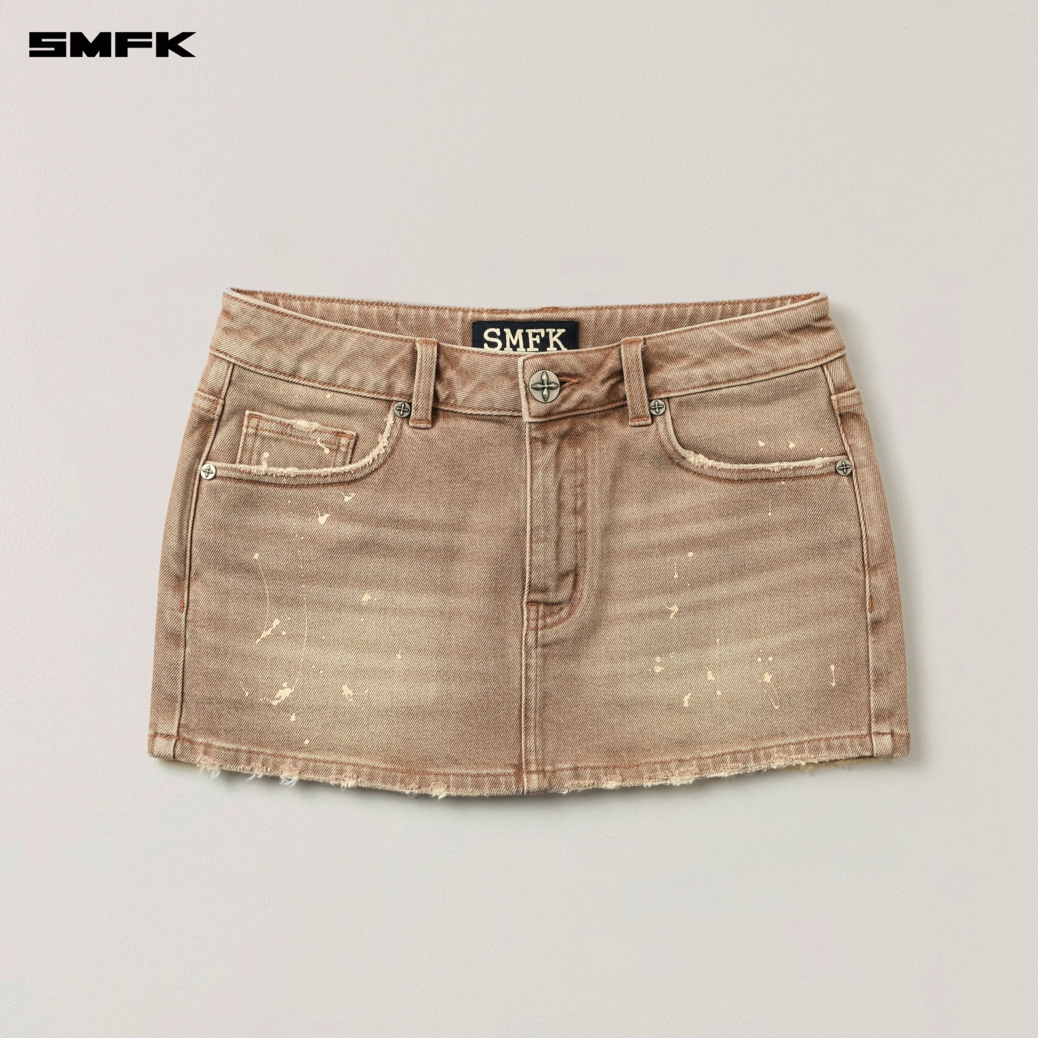 SMFK Rage Wild Handcraft Denim Body Skirt In Cowboy Brown | MADAX