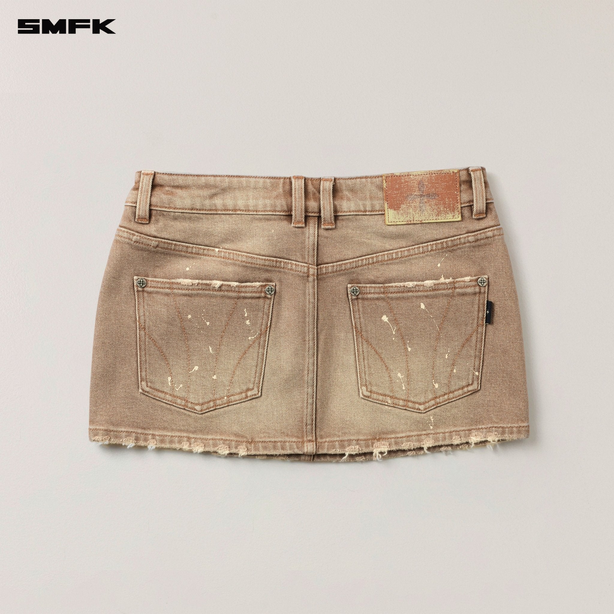 SMFK Rage Wild Handcraft Denim Body Skirt In Cowboy Brown | MADAX